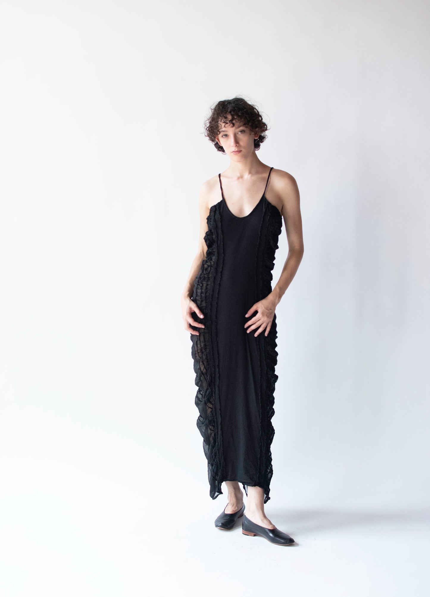 Black Ruched Dress | Yoshiki Hishinuma