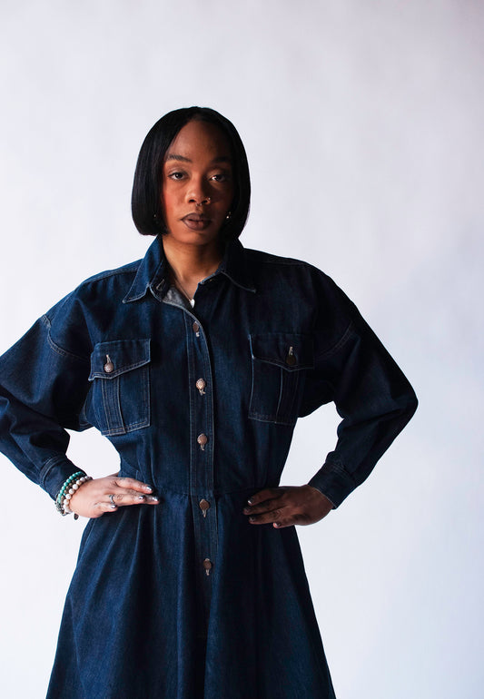 Indigo Dress| Norma Kamali