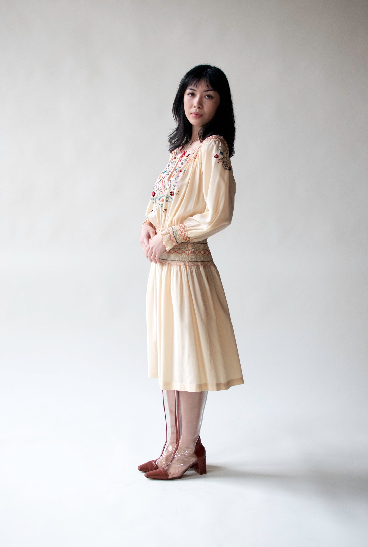 Embroidered Silk Dress | Norma Kamali