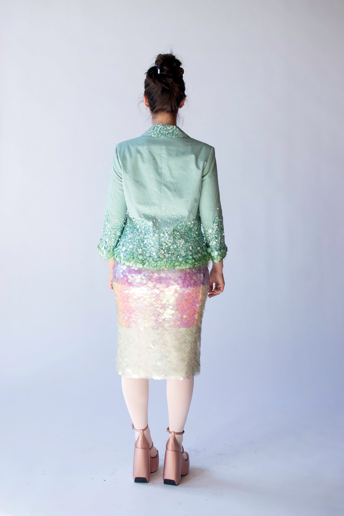 Ombre Paillette Skirt | Moschino Cheap & Chic