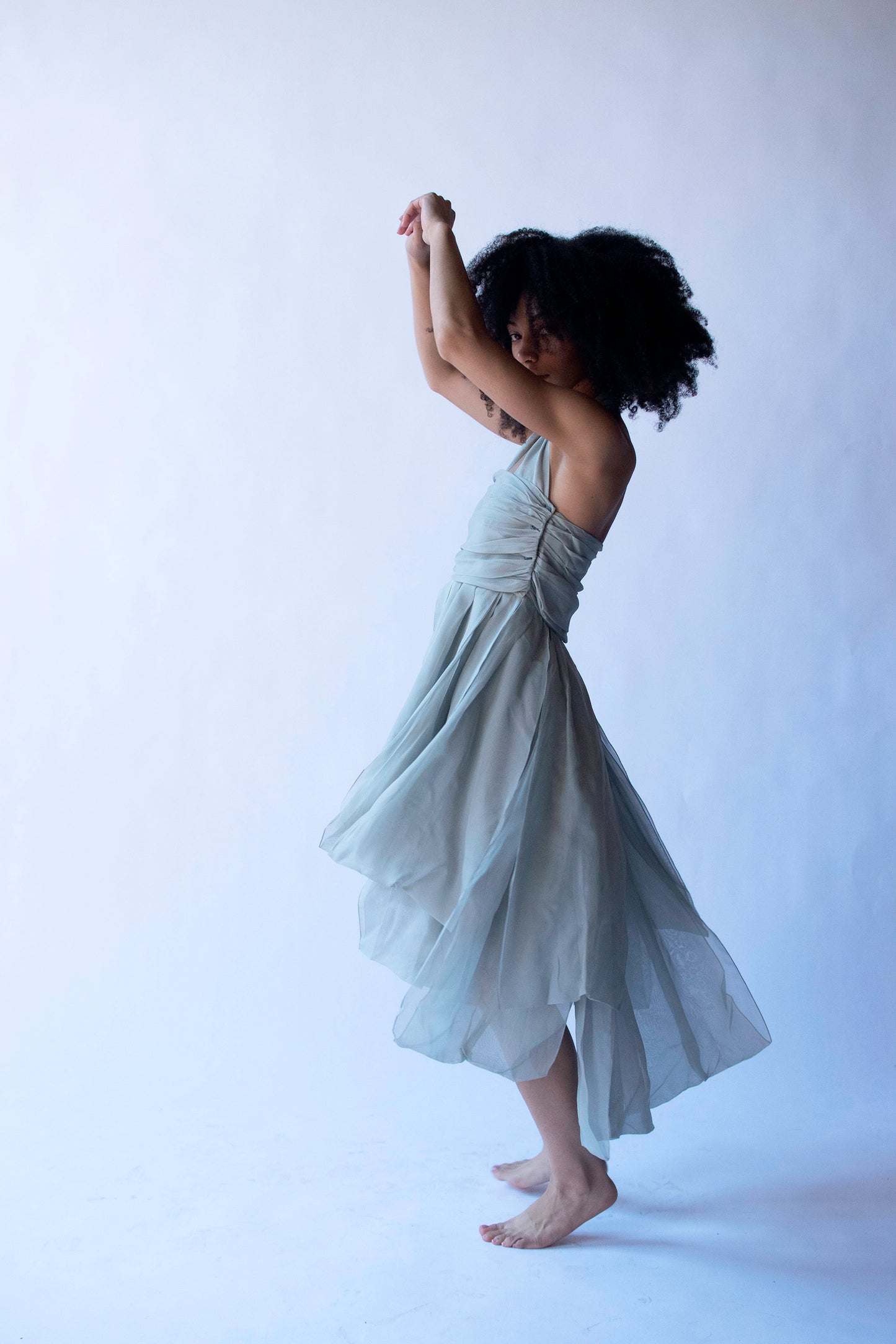 Gray Organza Dress | Callaghan by Romeo Gigli SS 1992