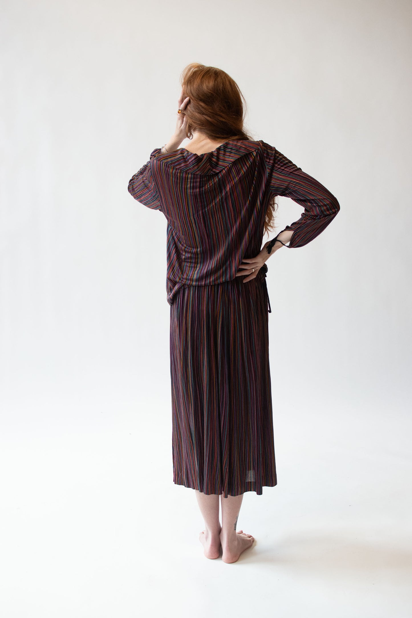 1970s Rainbow Striped Silk Jersey Set | Missoni