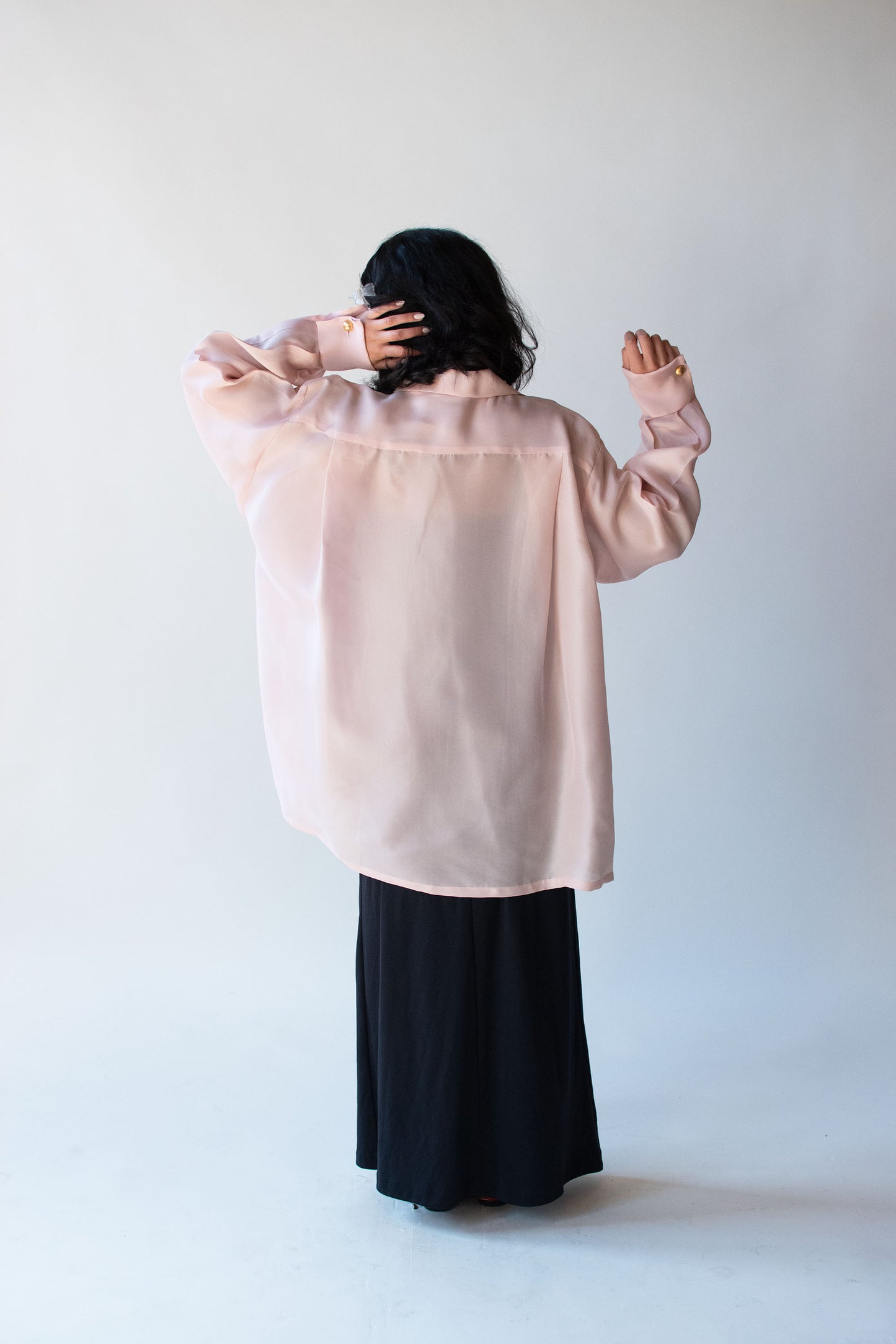 1990s Pink Silk Shirt | Gucci