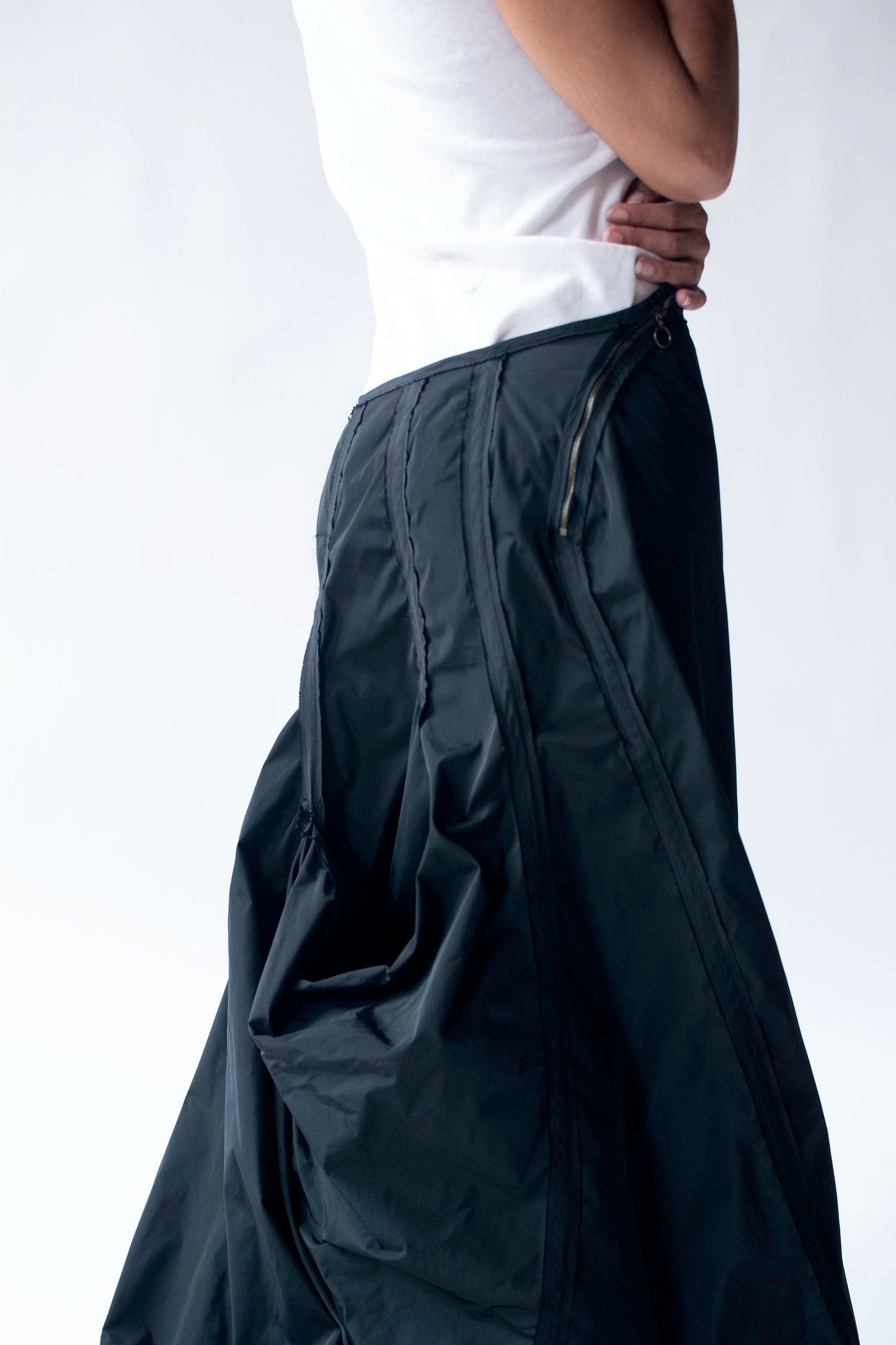 Black Taffeta Skirt