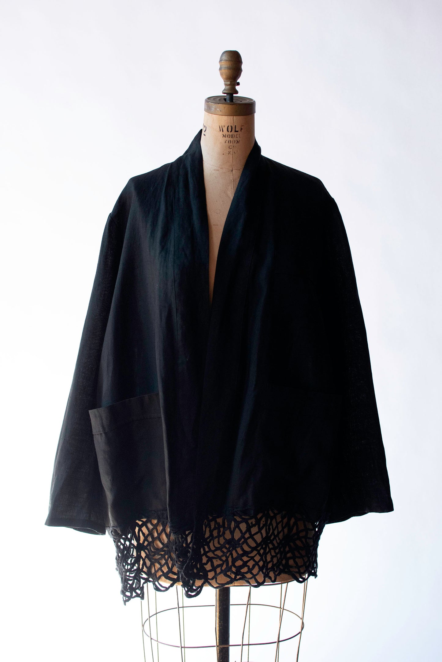 Black Linen Jacket | Romeo Gigli 1994