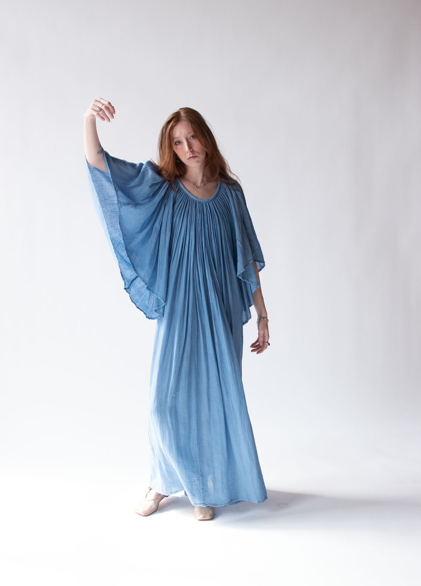 1970s Blue Gauze Dress | Amerikan Climax