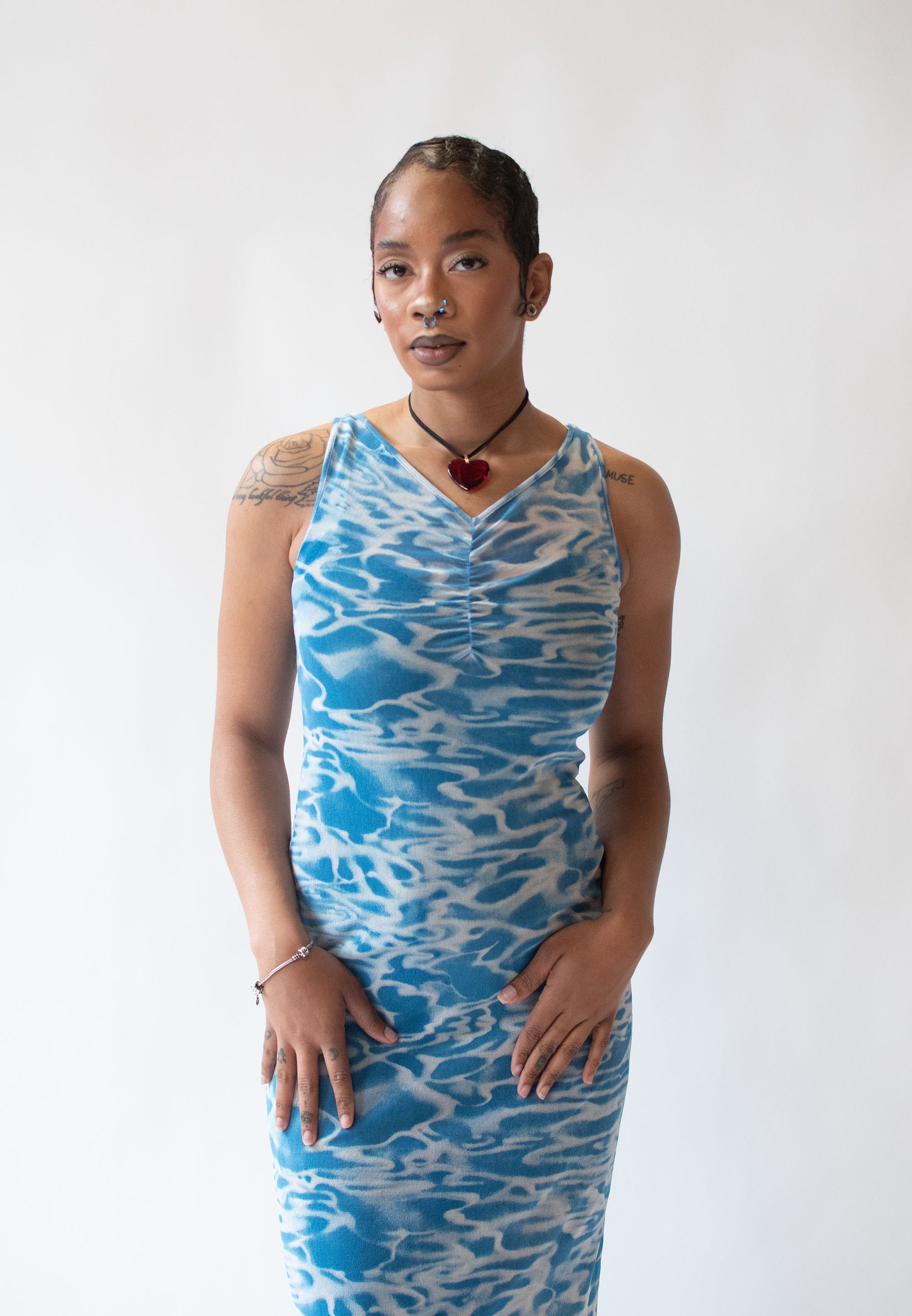 mesh dress 90s 90s Chantal Thomass Chenille Fishnet Dress