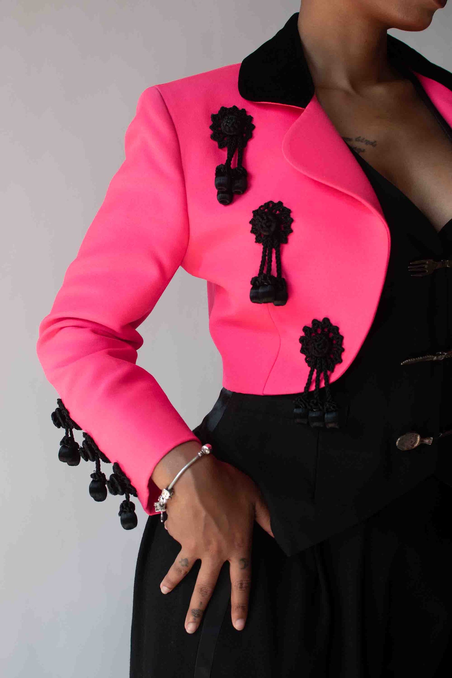 1990s Pink Jacket w/ Tassels | Chrisitain Lacroix