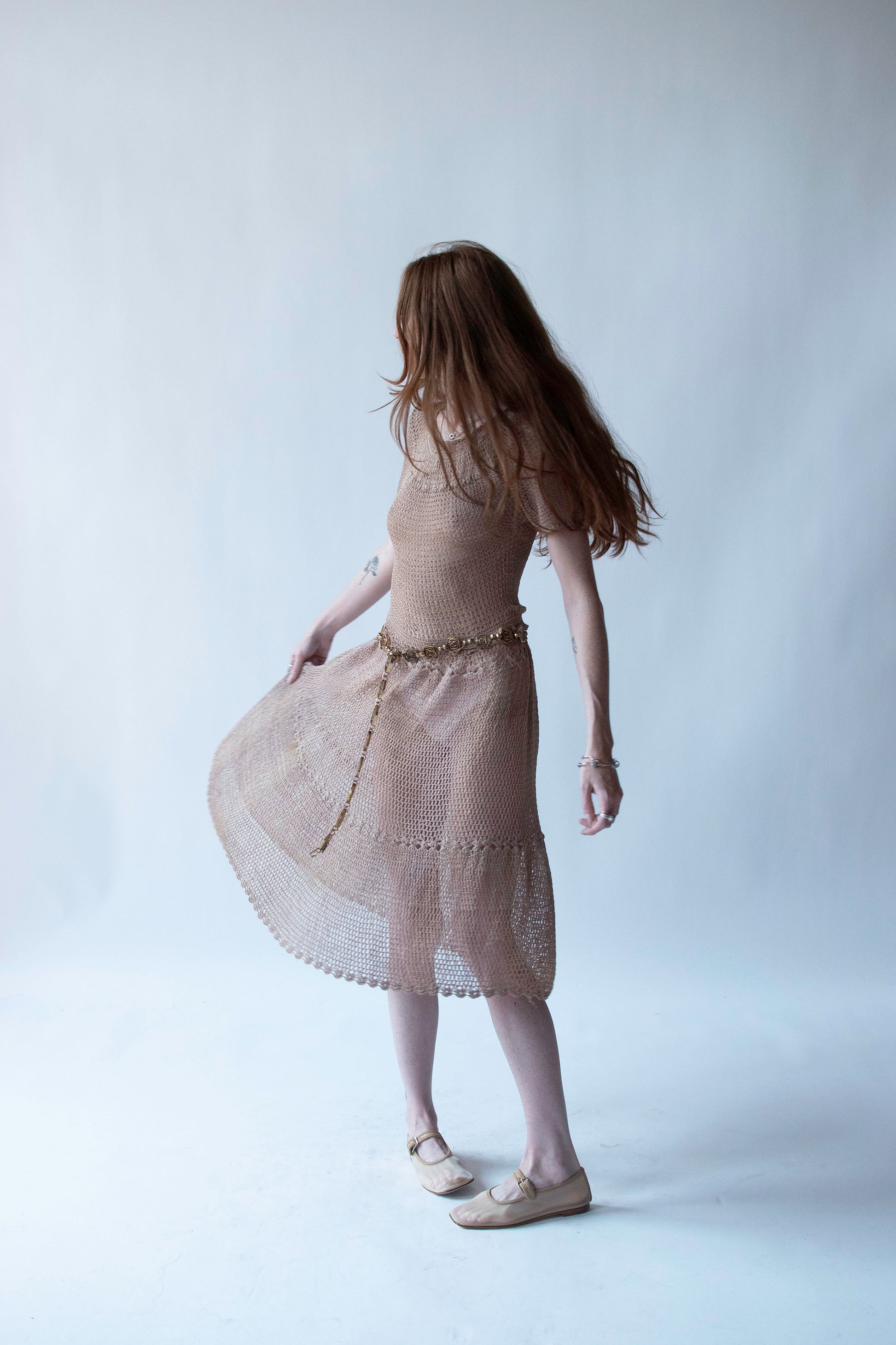 1930s crochet dress Emmanuelle Crochet Dress