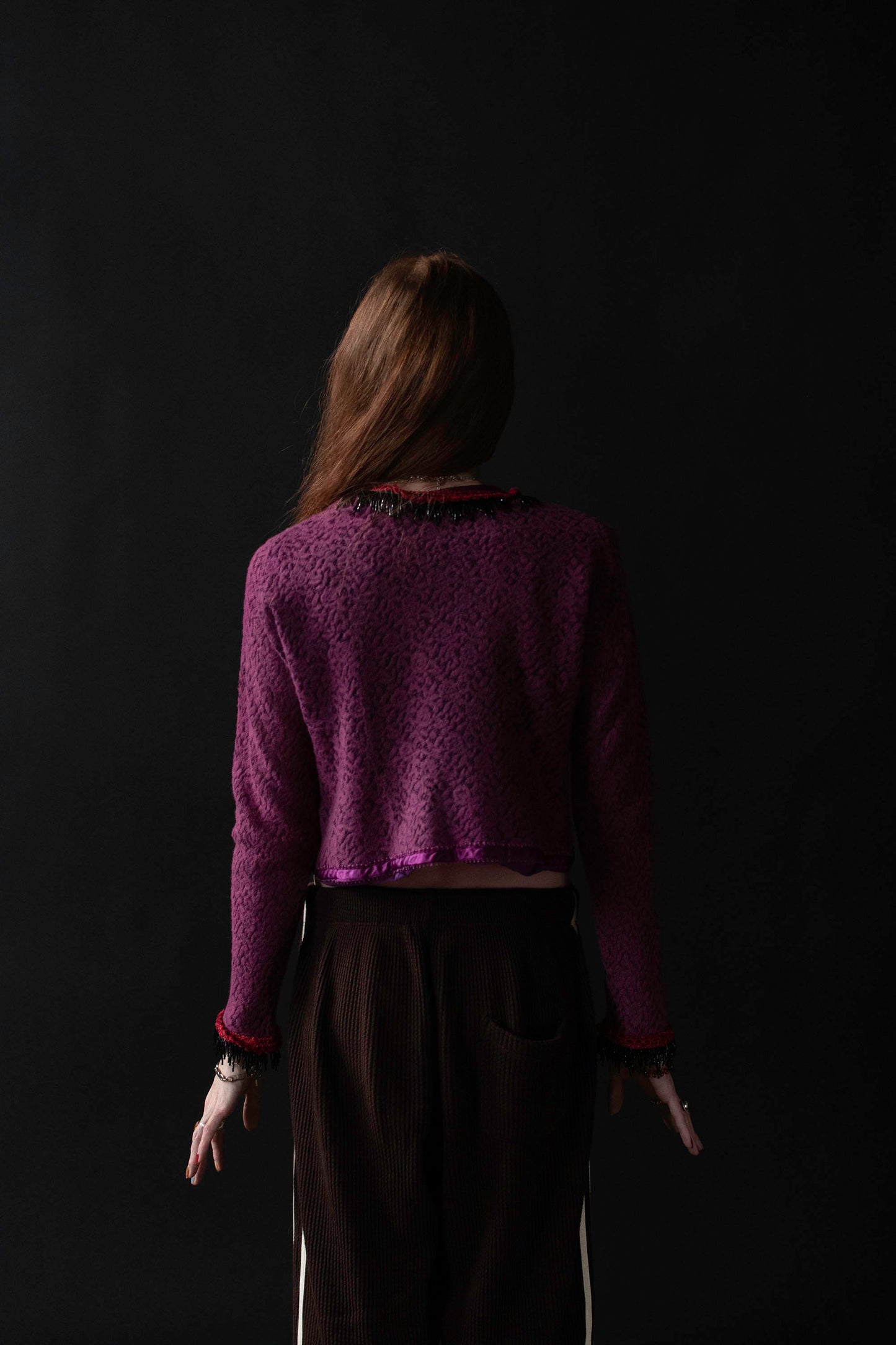 Purple Bead Trim Cardigan | Voyage Invest in the Original