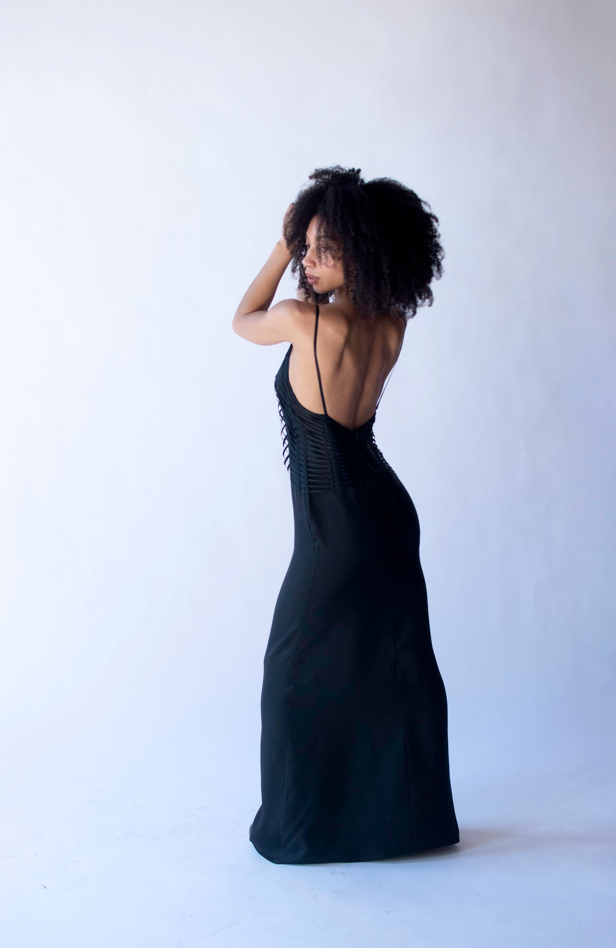 Black Silk Dress w/ Ribbons | Gucci