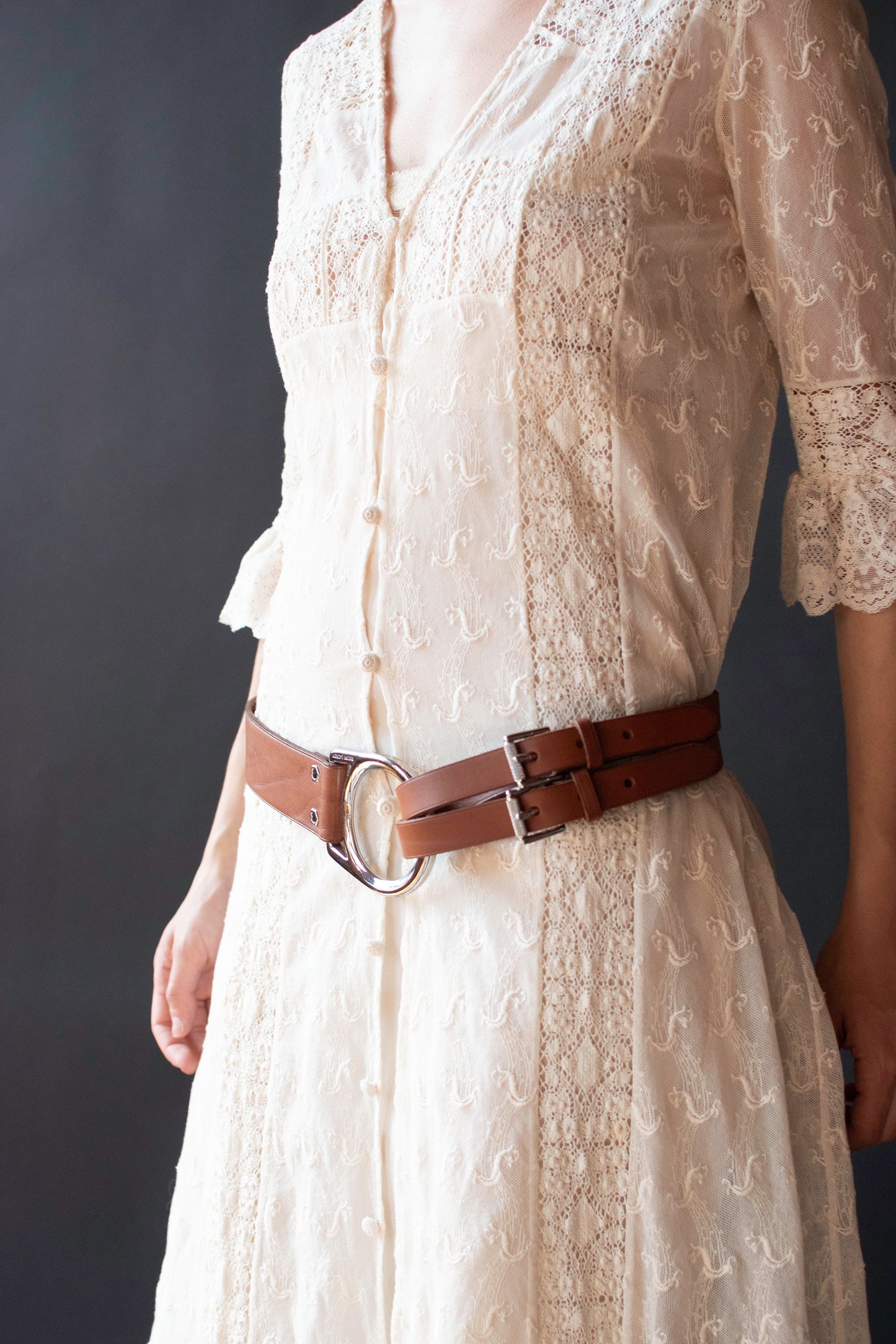 Brown Leather O-Ring Belt | Ralph Lauren