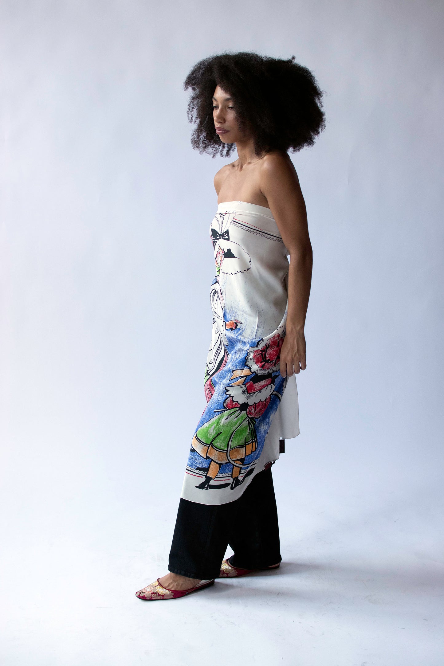 Printed Silk Scarf | Michael Vollbracht 1982