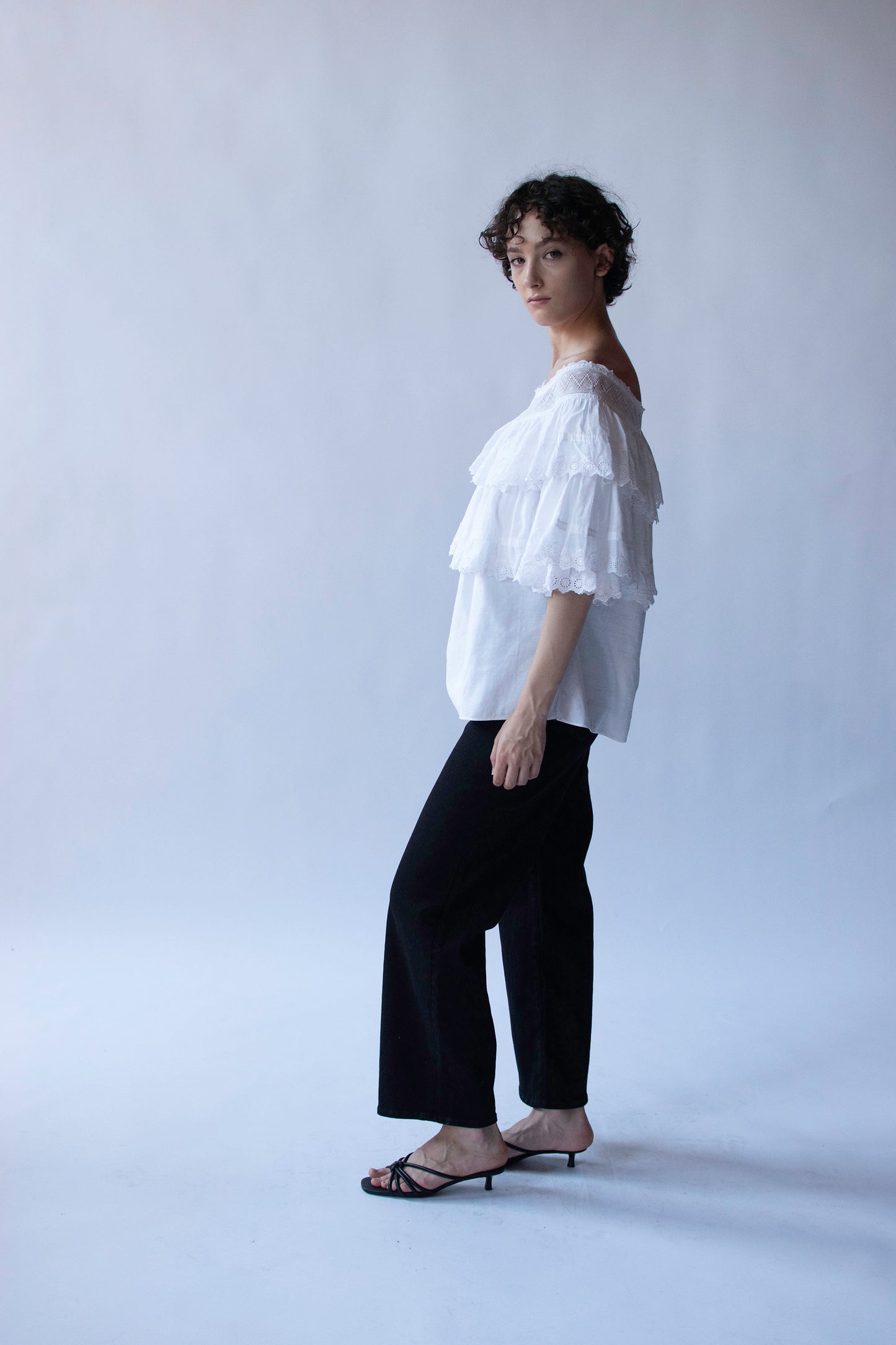 Ruffled White Shirt