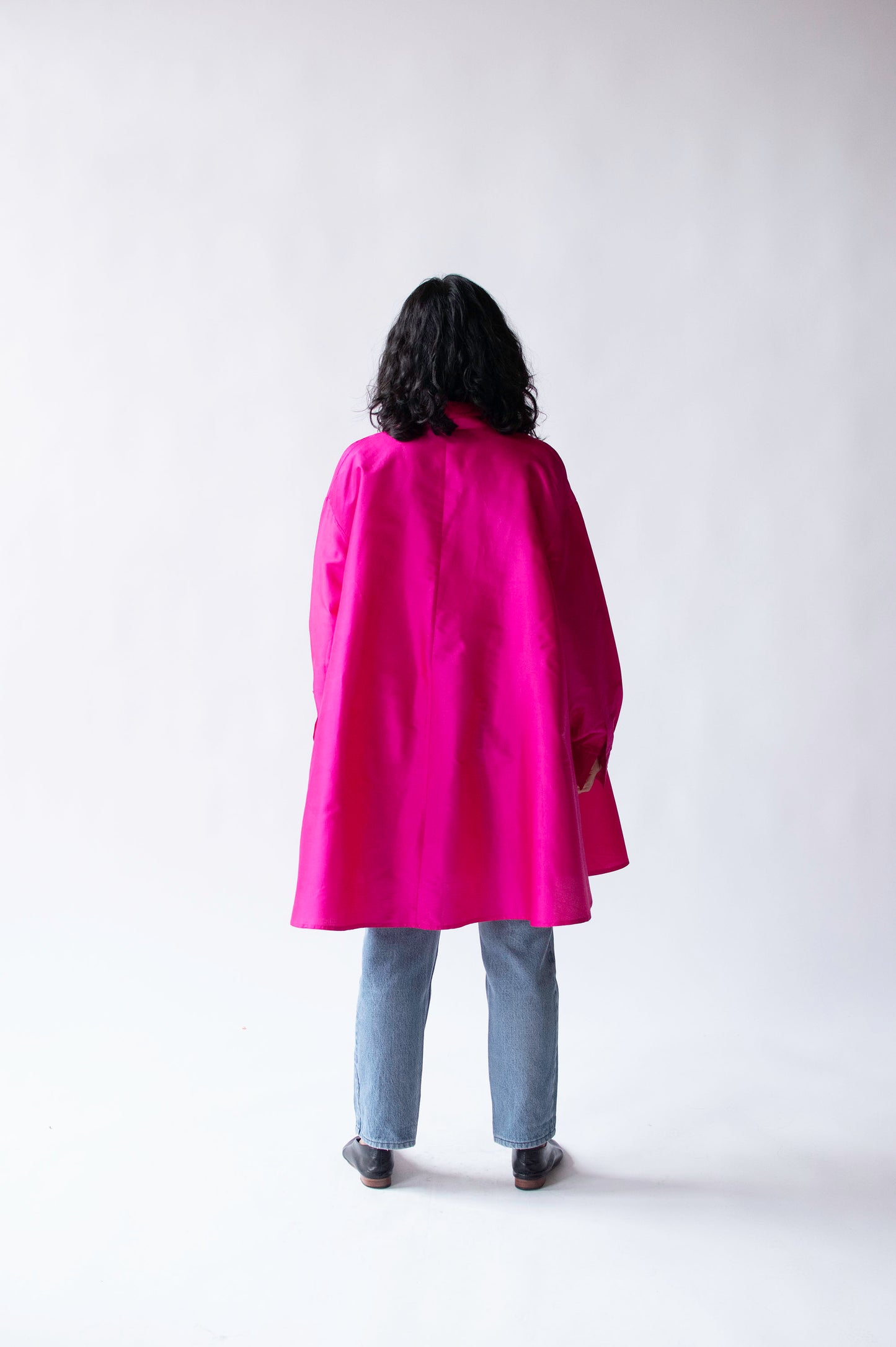 1990s Hot Pink Silk Top | Donna Karan