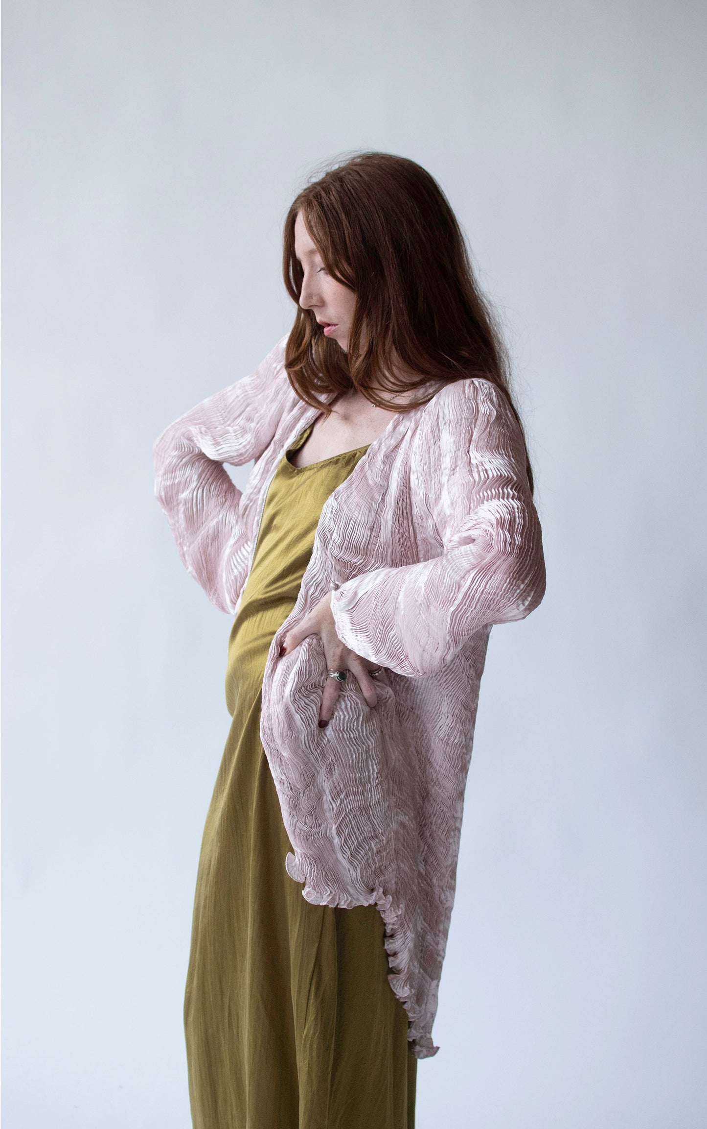 Petal Pleated Silk Jacket | Charles & Patricia Lester