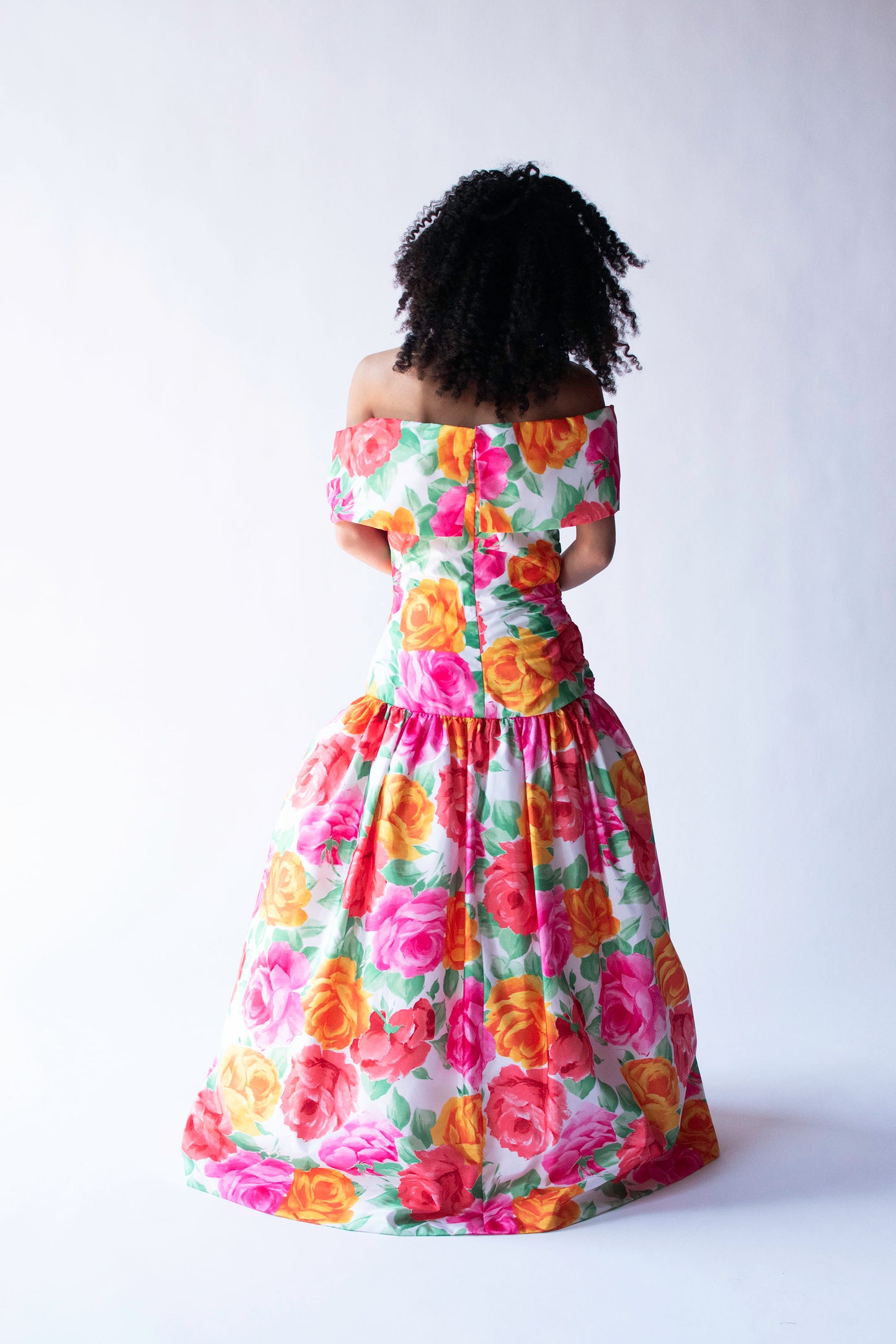 1980s Floral Print Gown | Scaasi Boutique