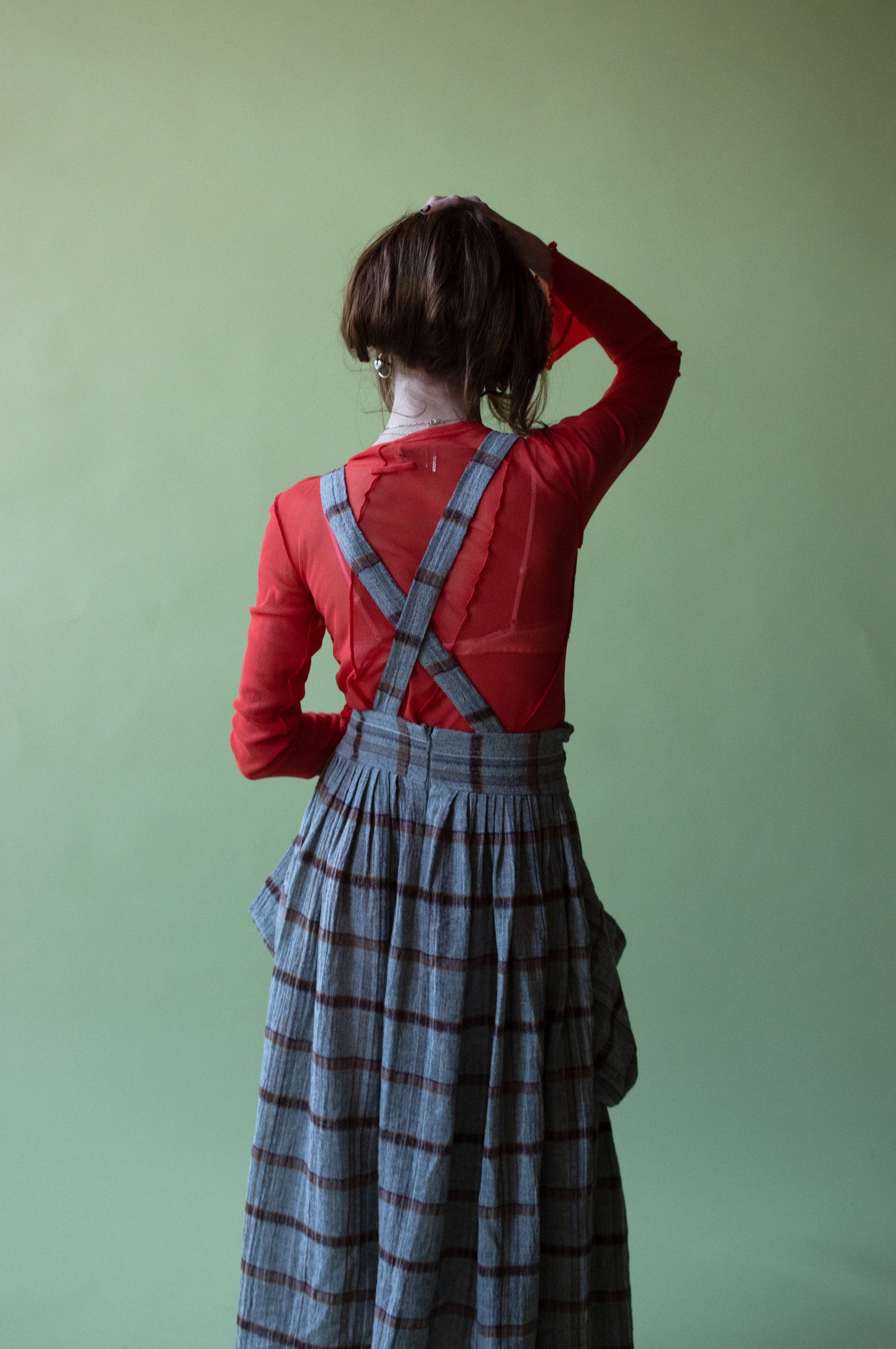 Plaid Suspender Skirt | Norma Kamali