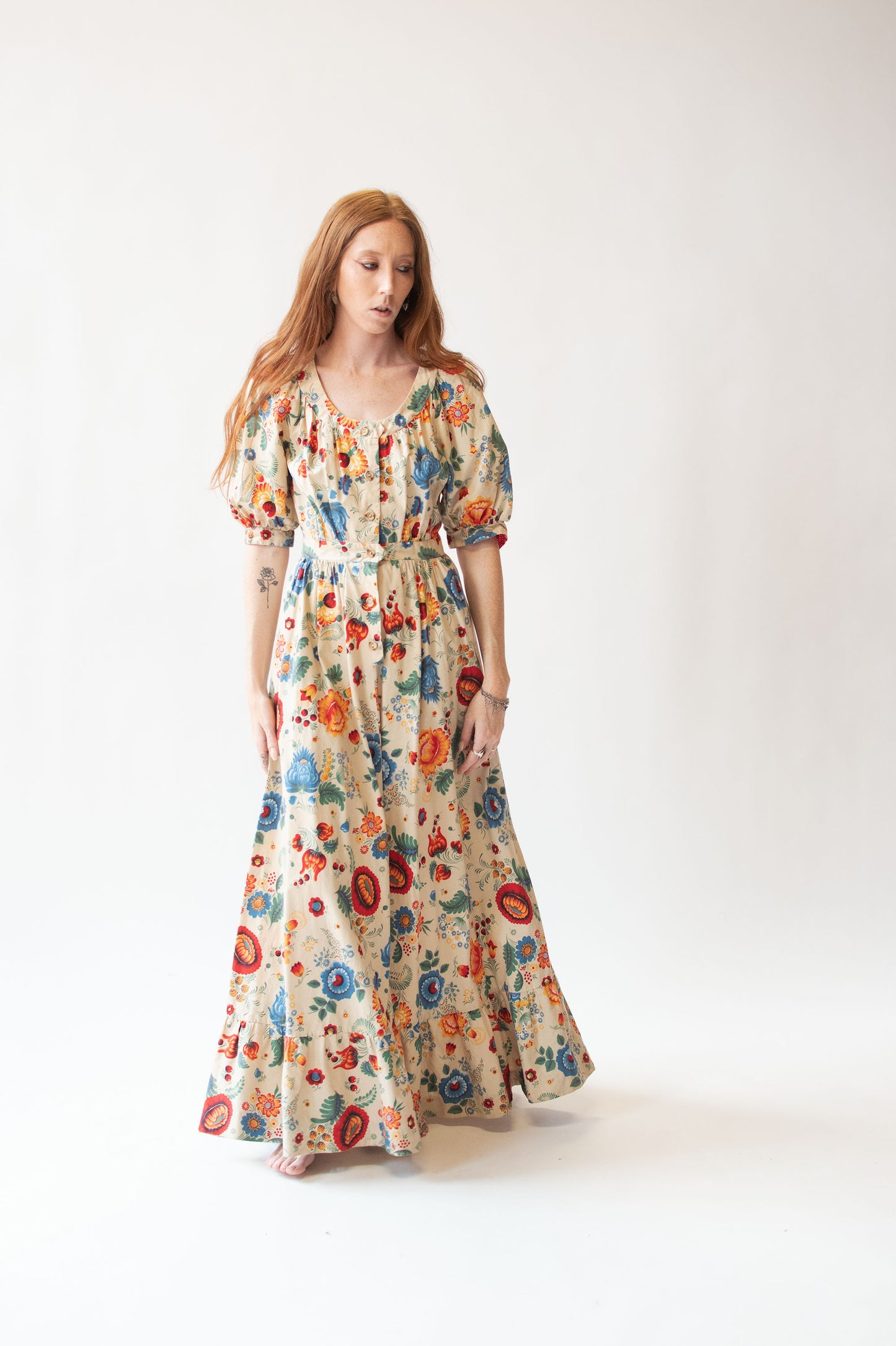 1970s Floral Print Dress | Denise Are Here