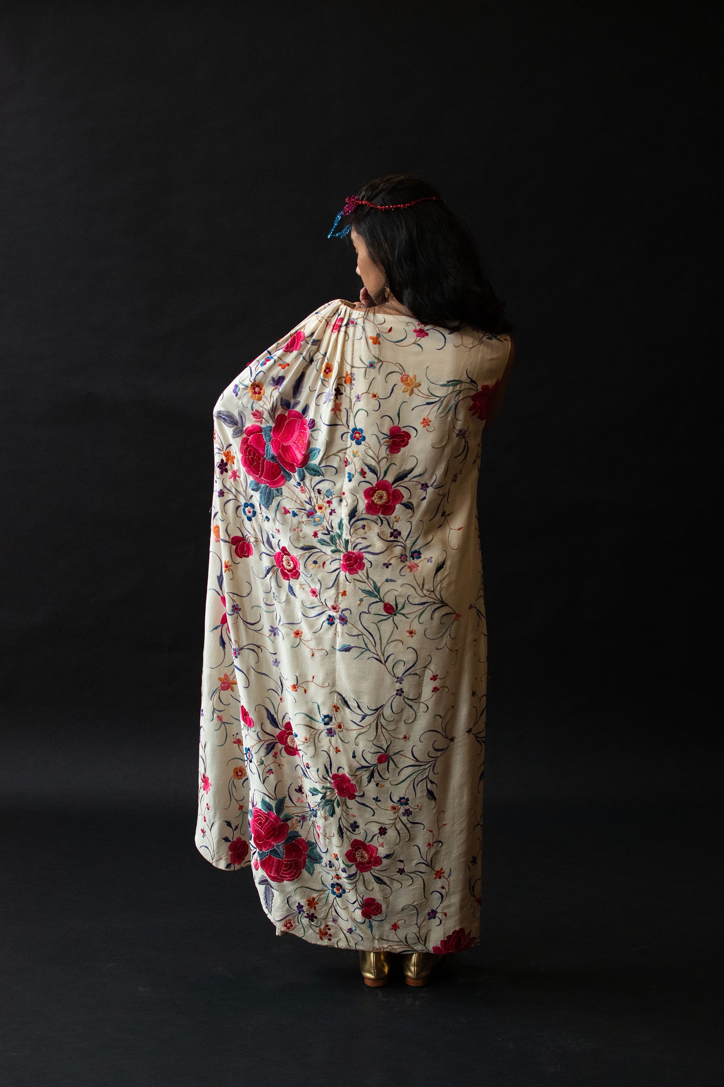 1970s Piano Shawl Gown | Stavropoulos