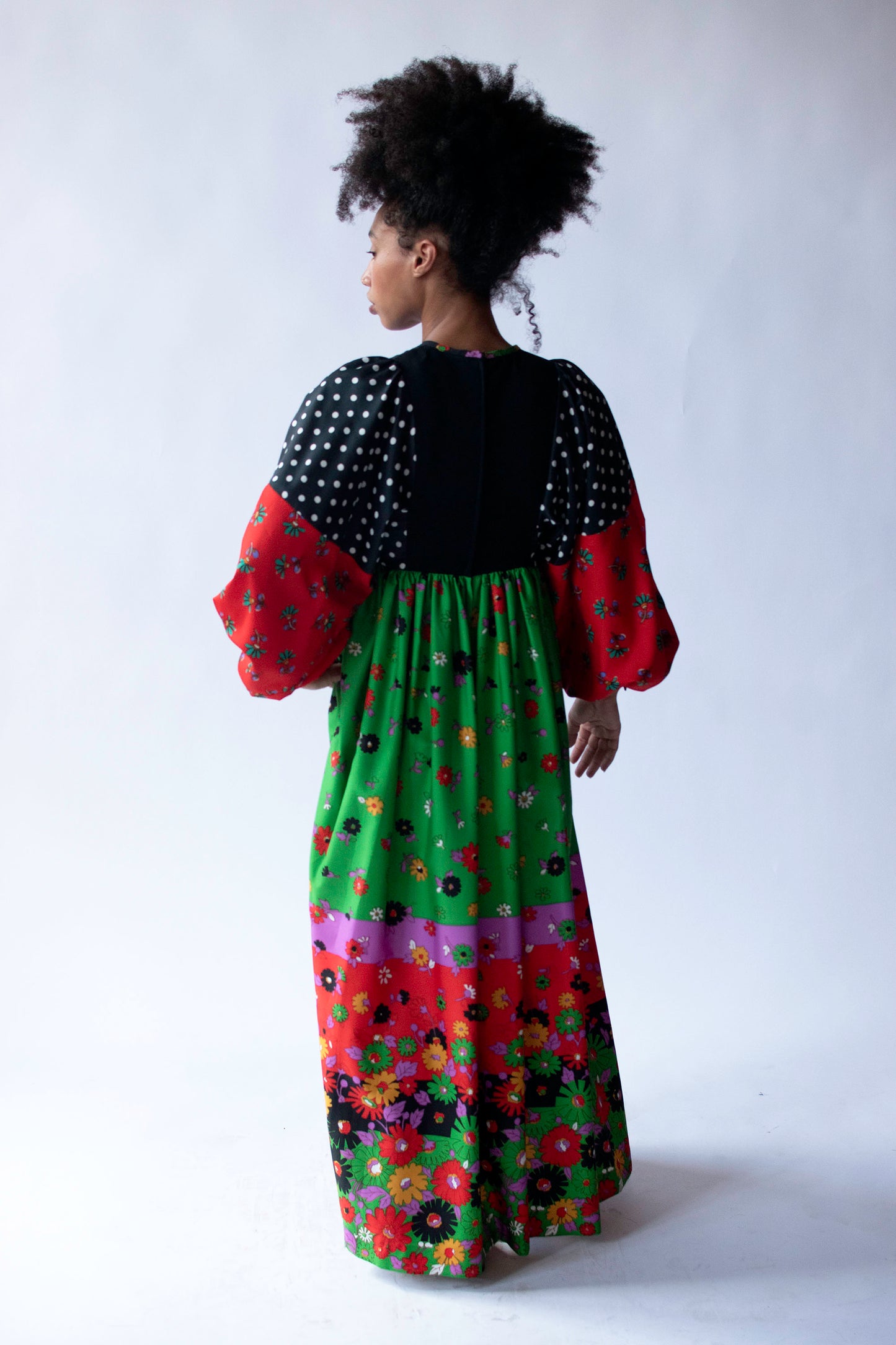 1970s Mixed Print Dress | Youth Guild
