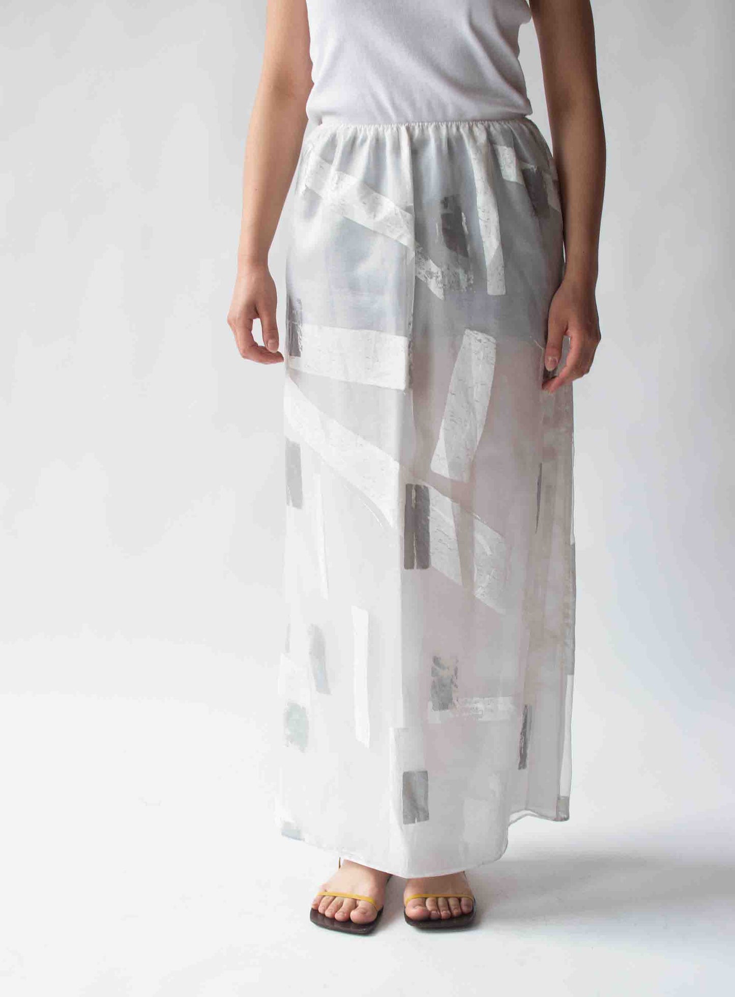 1990s Sheer Printed Skirt | Krizia