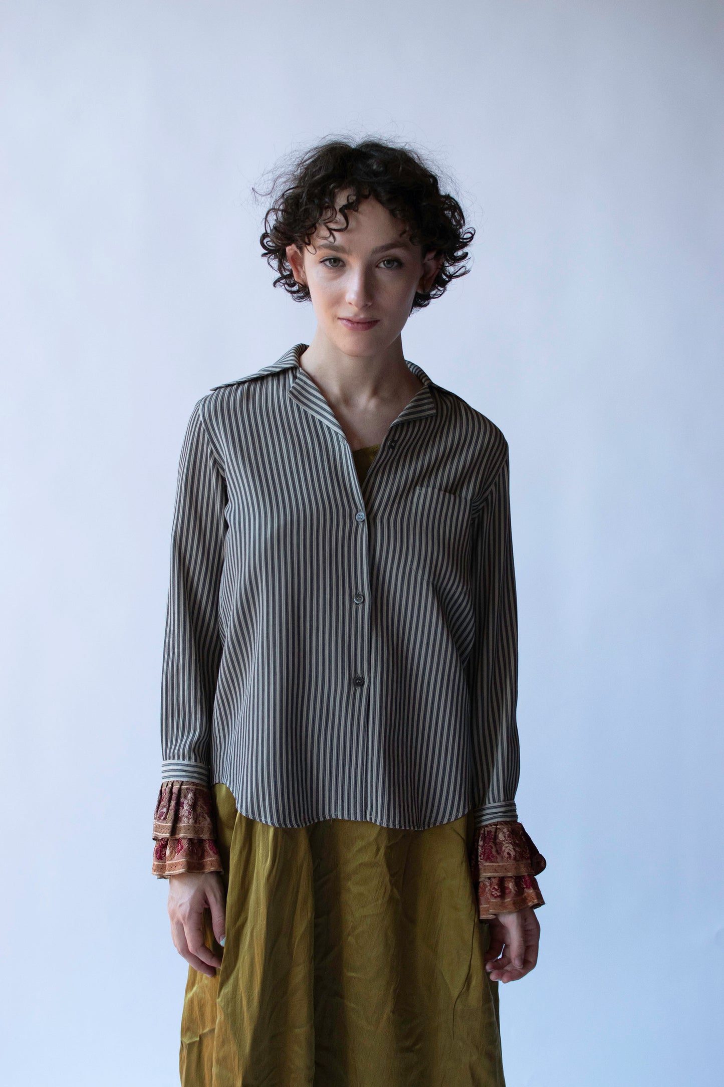 Ruffle Cuff Shirt | Romeo Gigli
