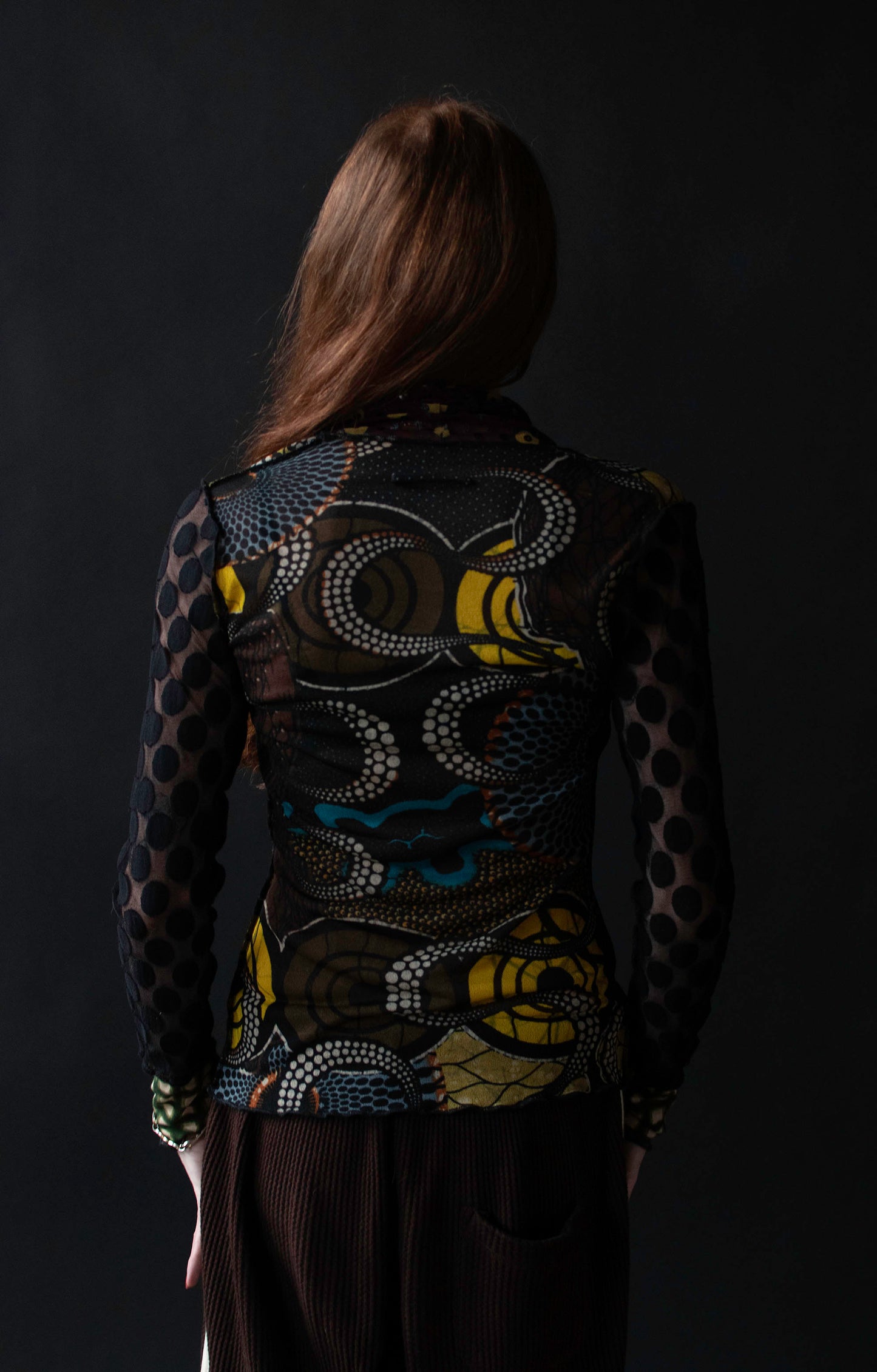 Mixed Print Mesh Top | Jean Paul Gaultier
