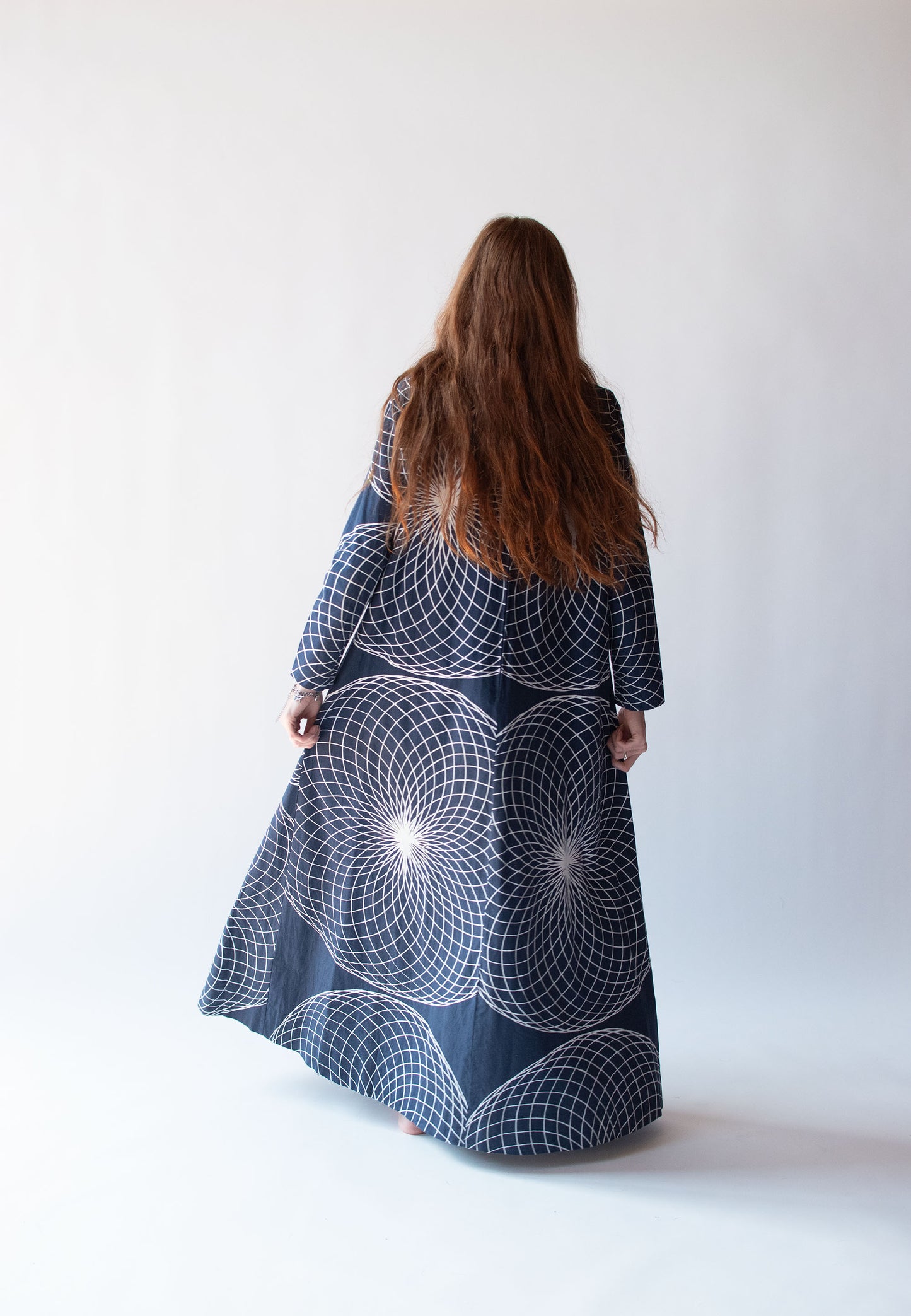 1970s Spirograph Print Dress | Vanessa by Rissanen