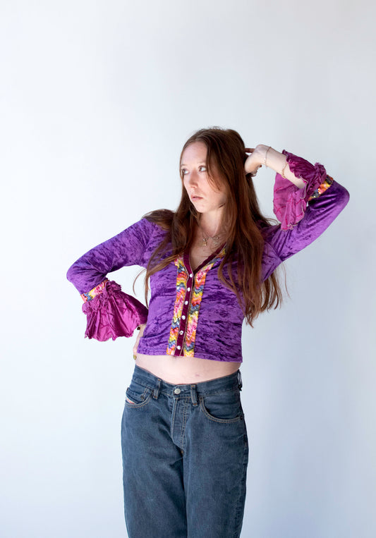 Crushed Velvet Cardigan | Voyage Invest in the Original