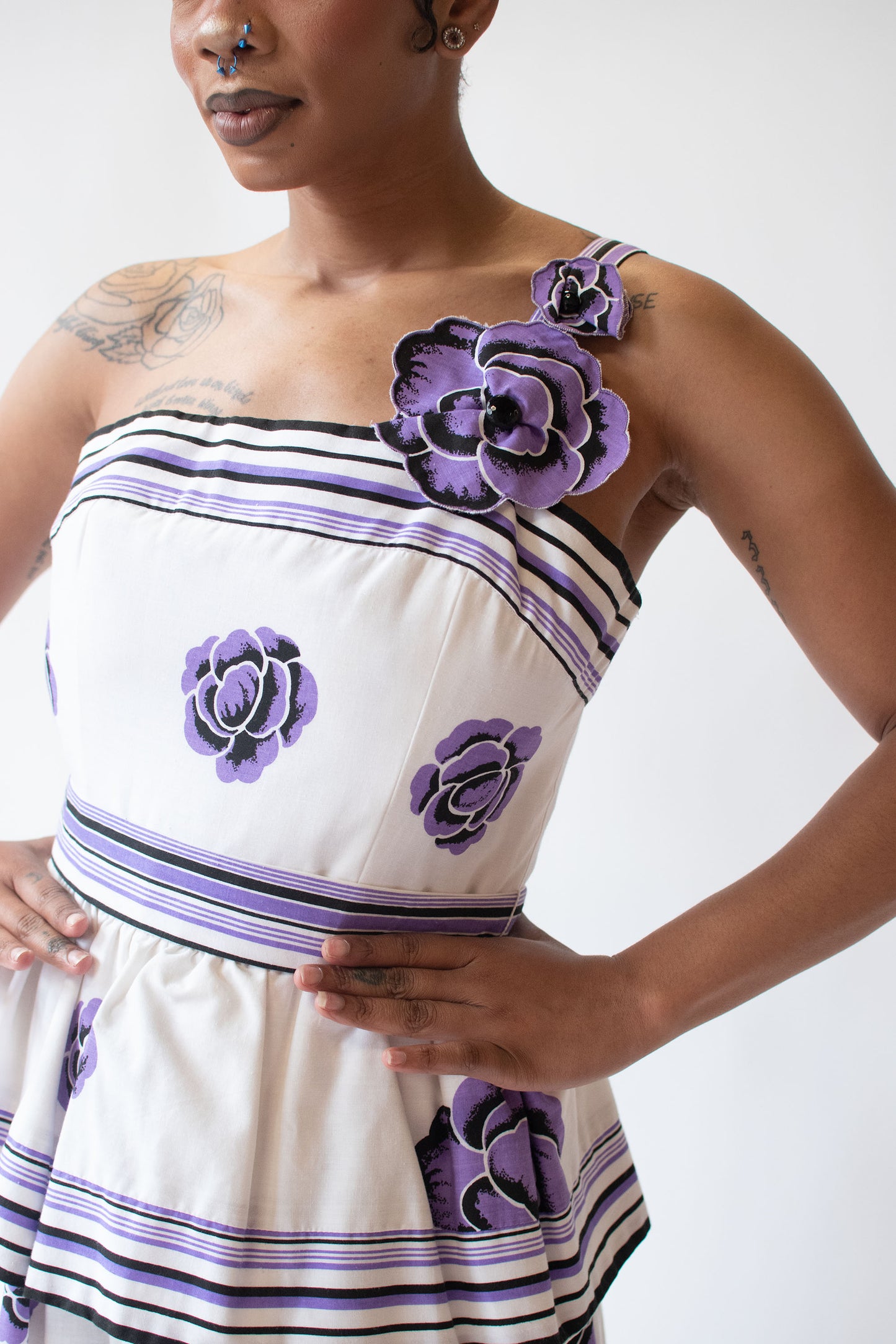 1980s Floral Print Dress | Victor Costa