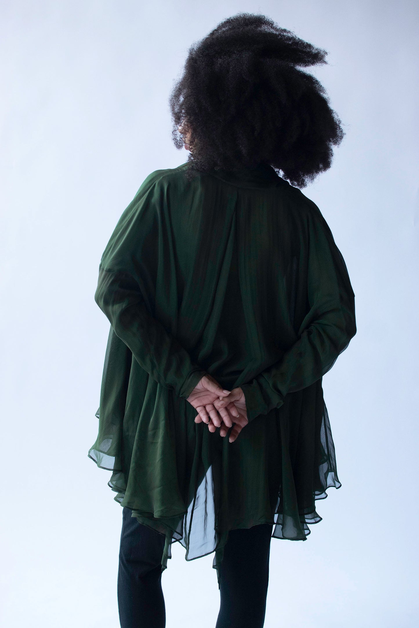 1990s Green Chiffon Top |  Complice by Dolce & Gabbana