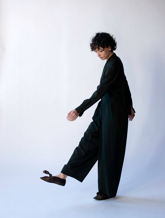 Dark Green Jumpsuit | Emmanuelle Khanh