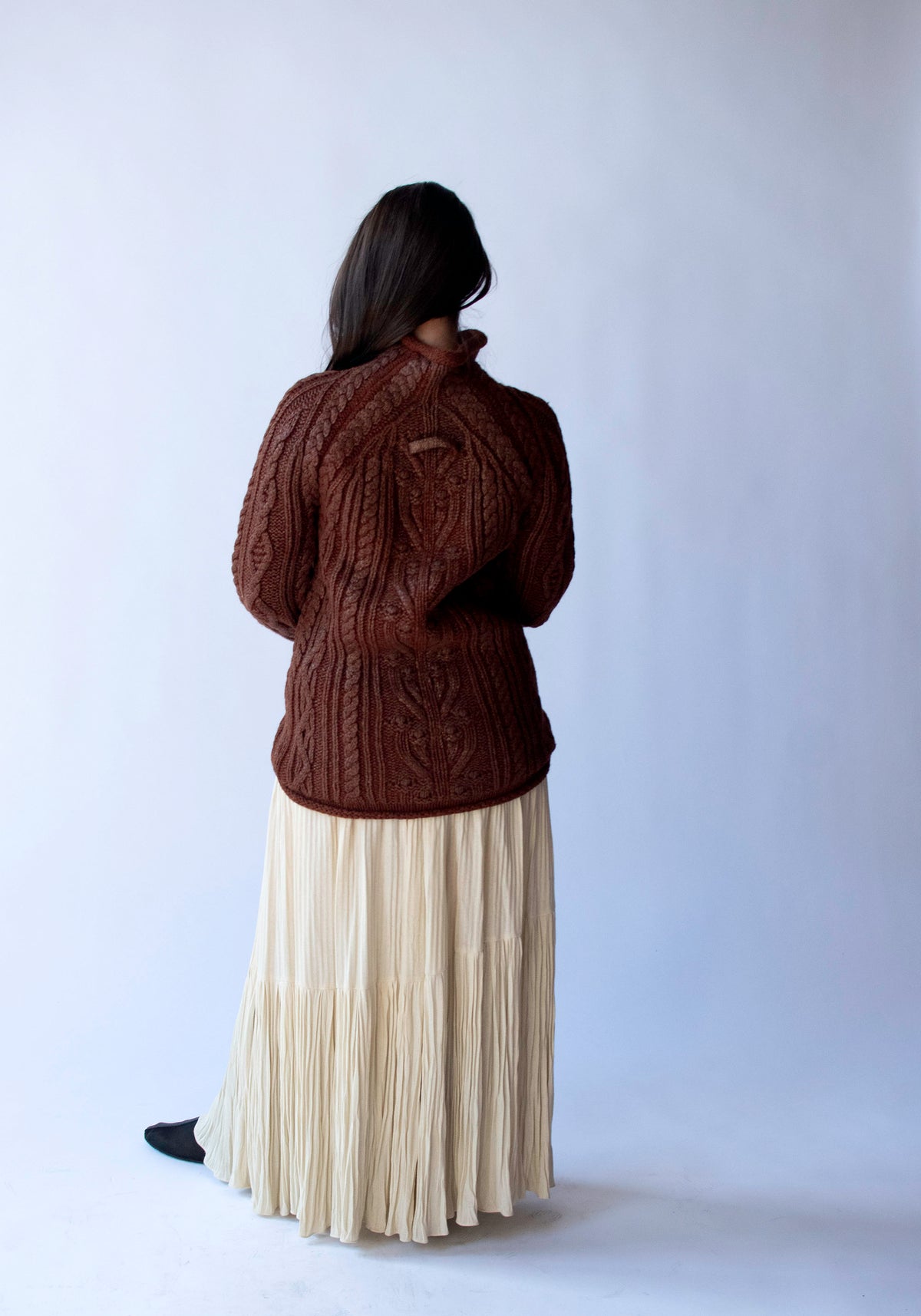 Brown Cable Knit Sweater | Jean Paul Gaultier
