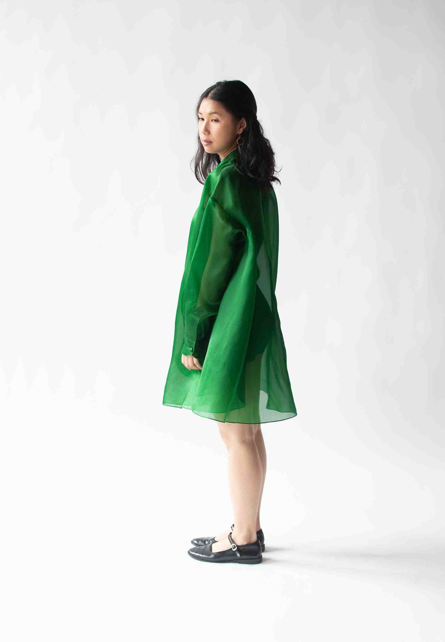 Emerald Organza Blouse | Donna Karan