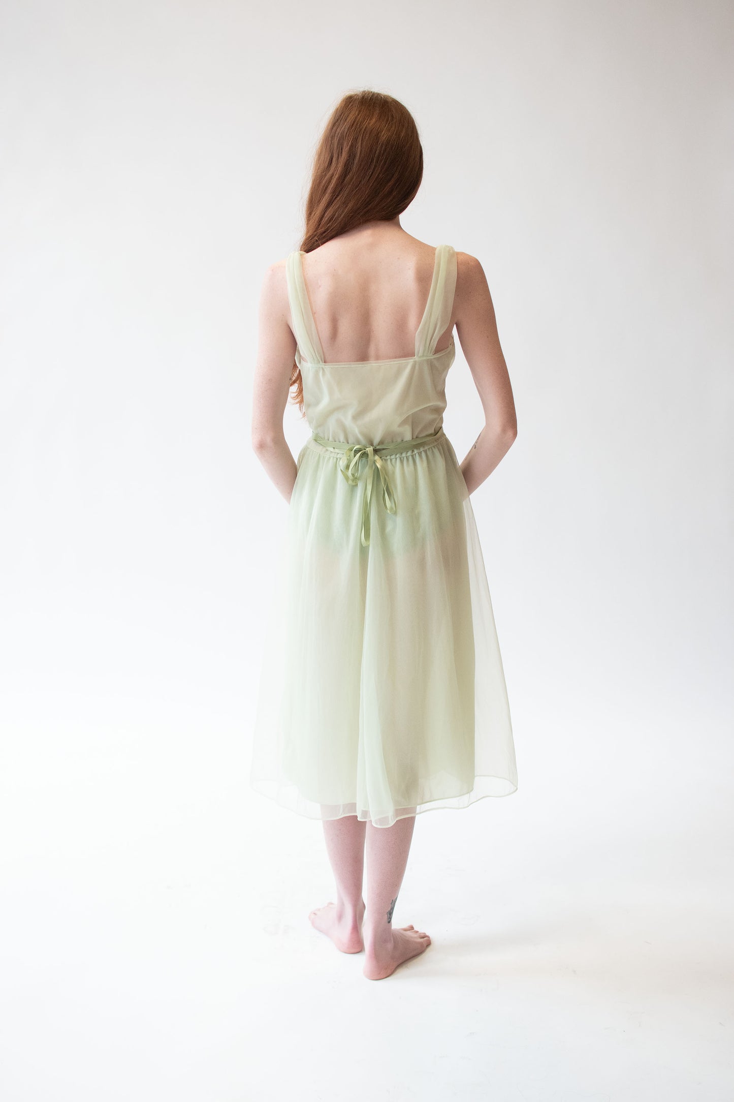 1950s Leaf Applique Nightgown