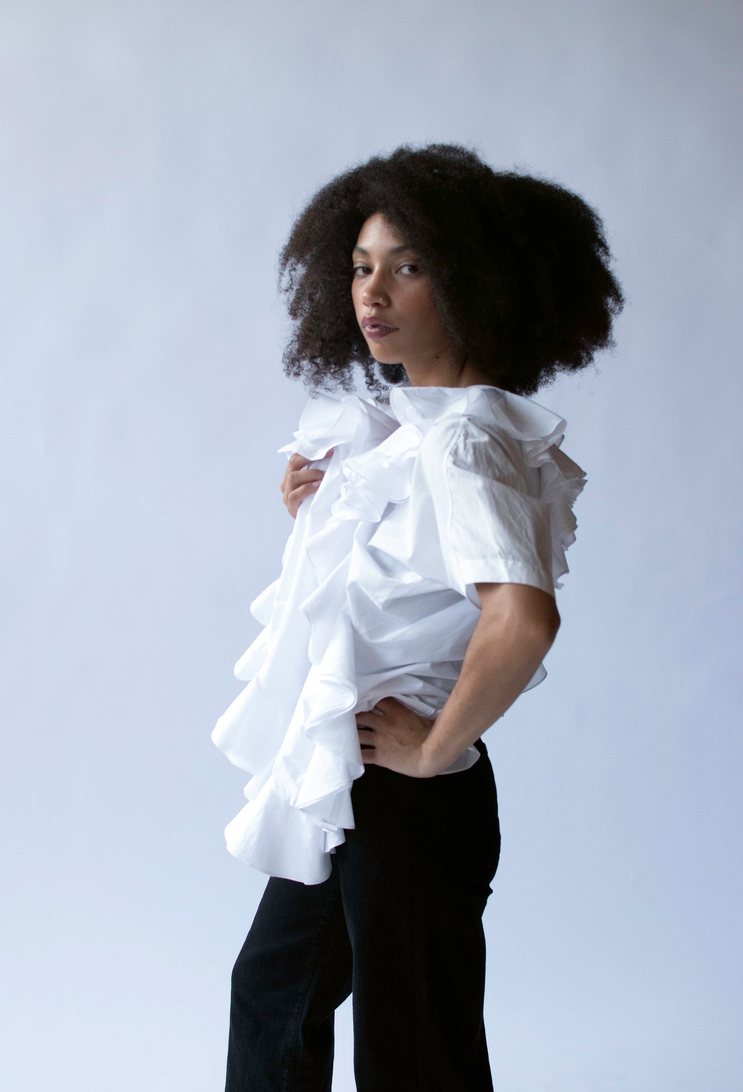 Ruffled White top | Junya Watanabe Comme des Garcons SS 2007