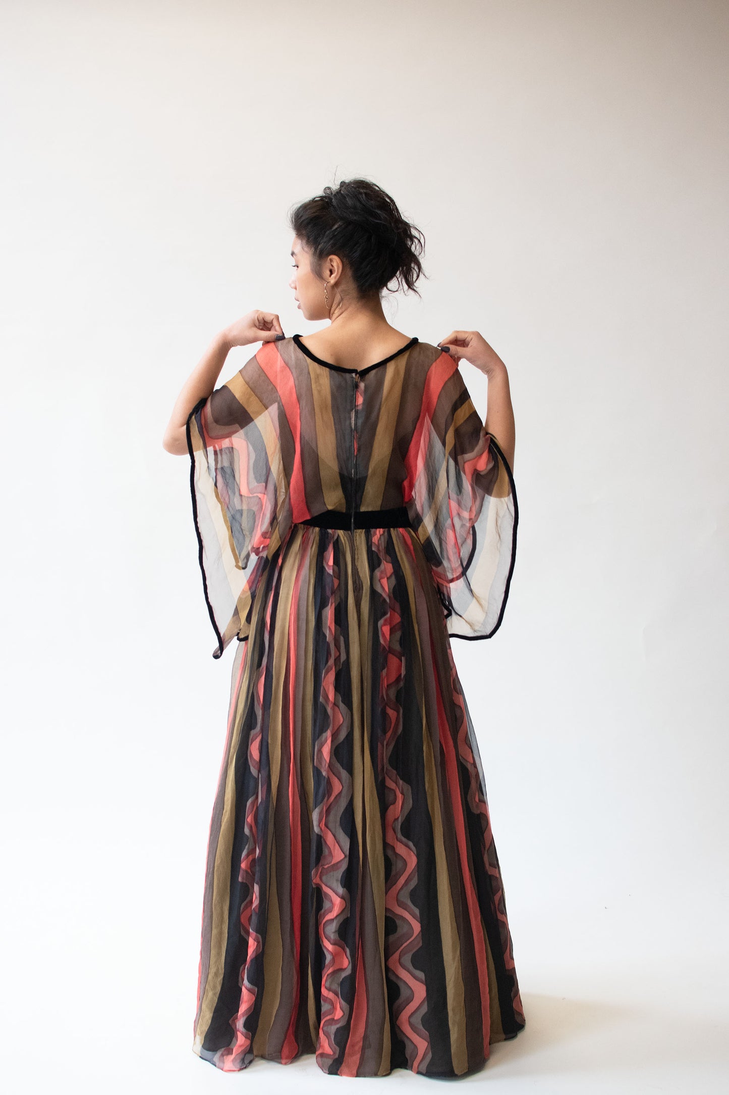 1970s Hand Painted Chiffon Gown | Doree Leventhal