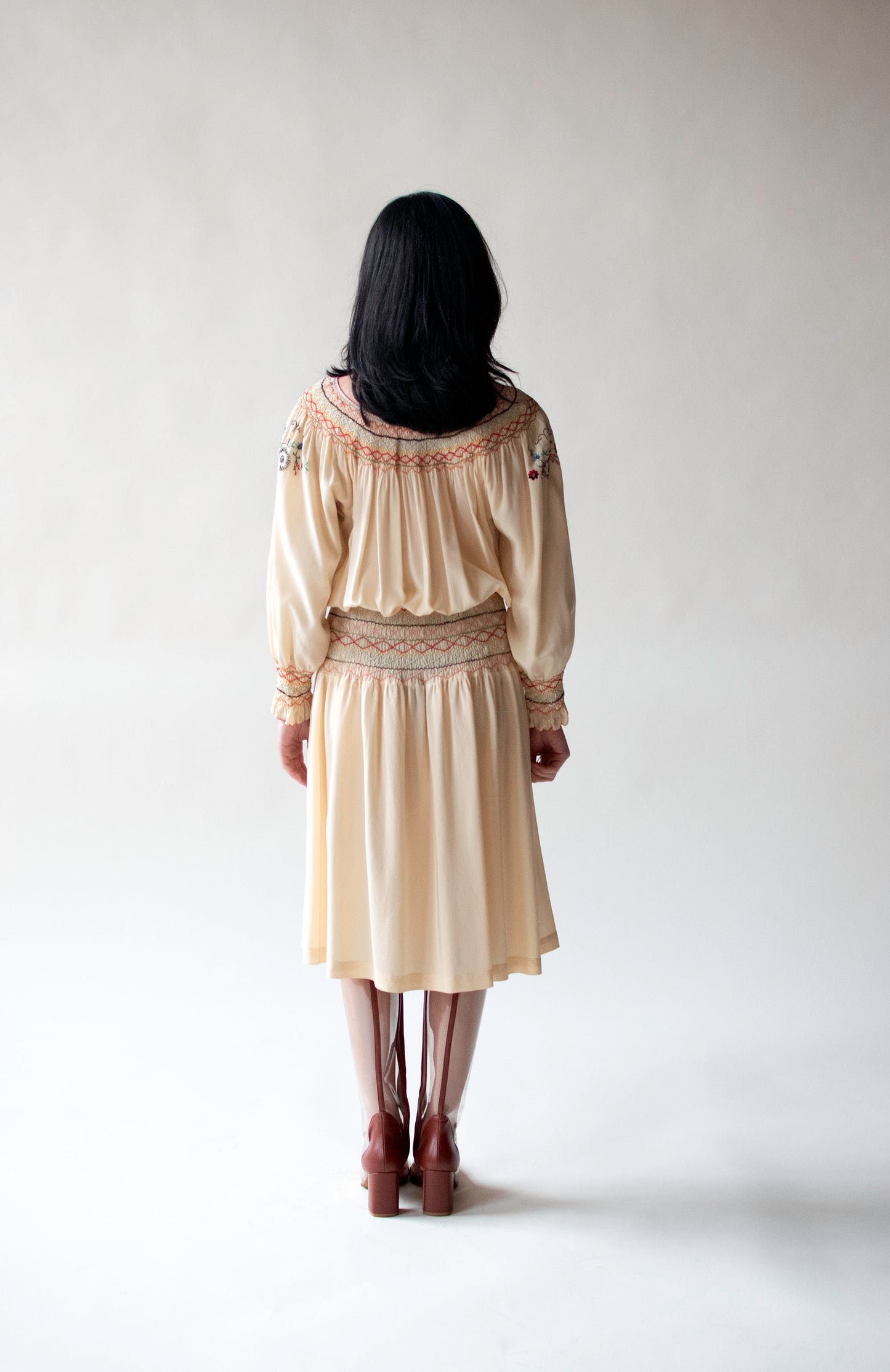 Embroidered Silk Dress | Norma Kamali