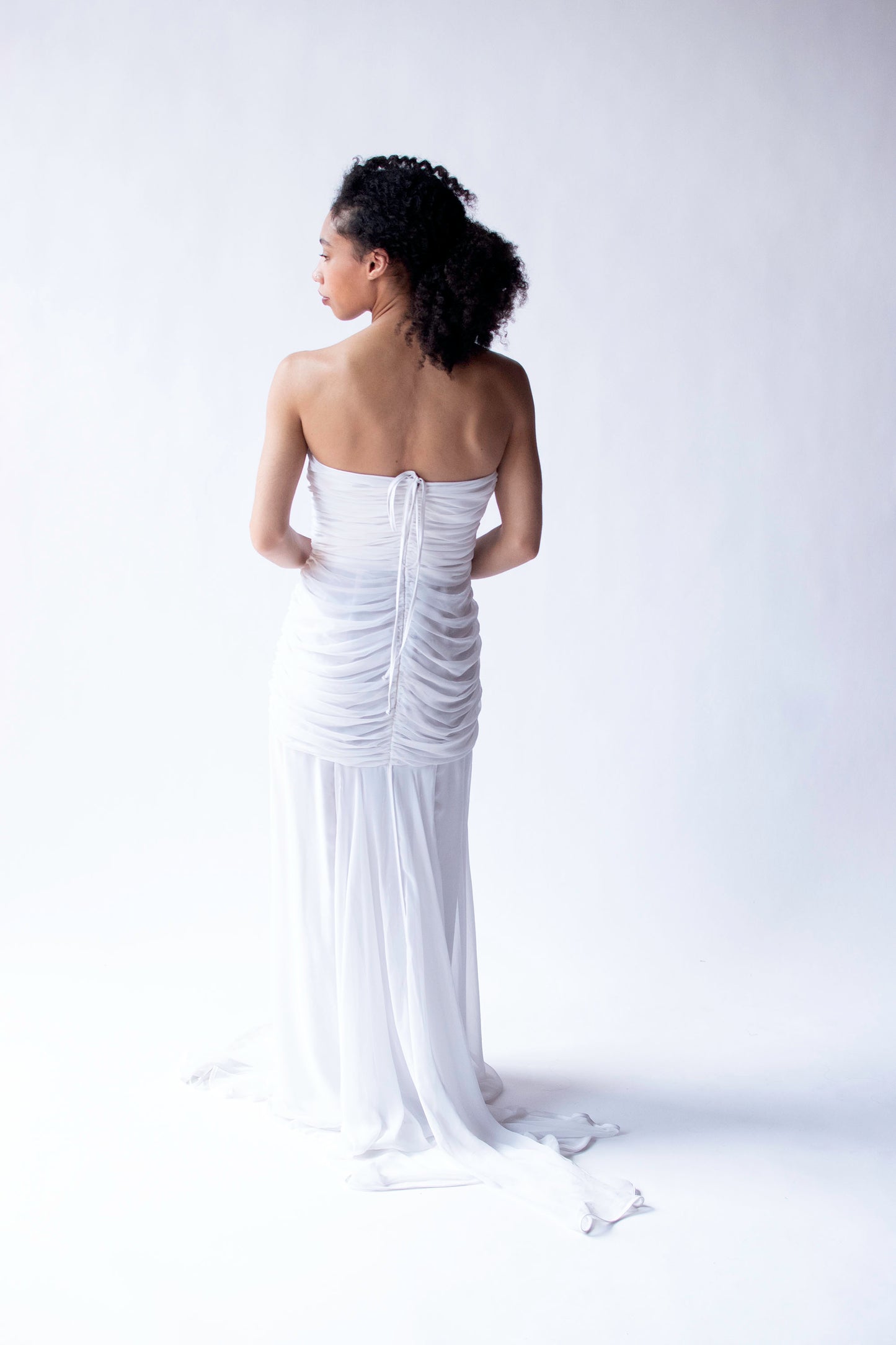 Gathered Chiffon Gown | Wayne Clark