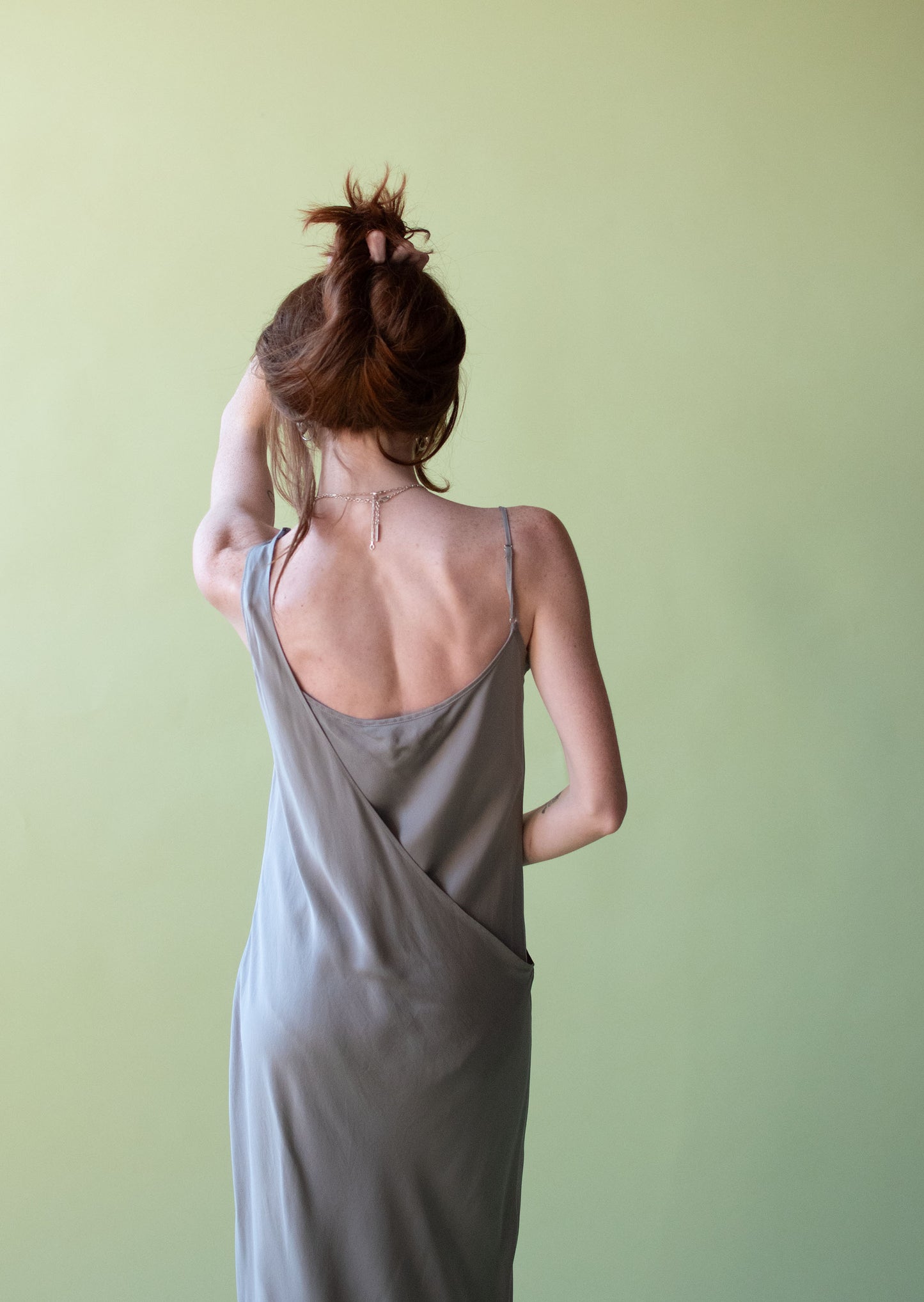 Gray Silk Slip Dress | Amanda Wakeley
