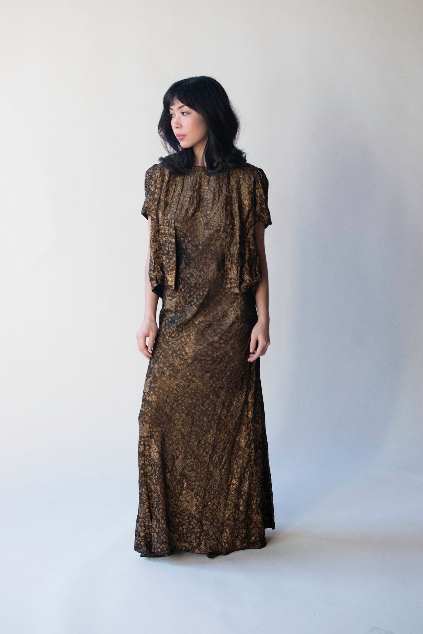 1930s Gold lamé Dress