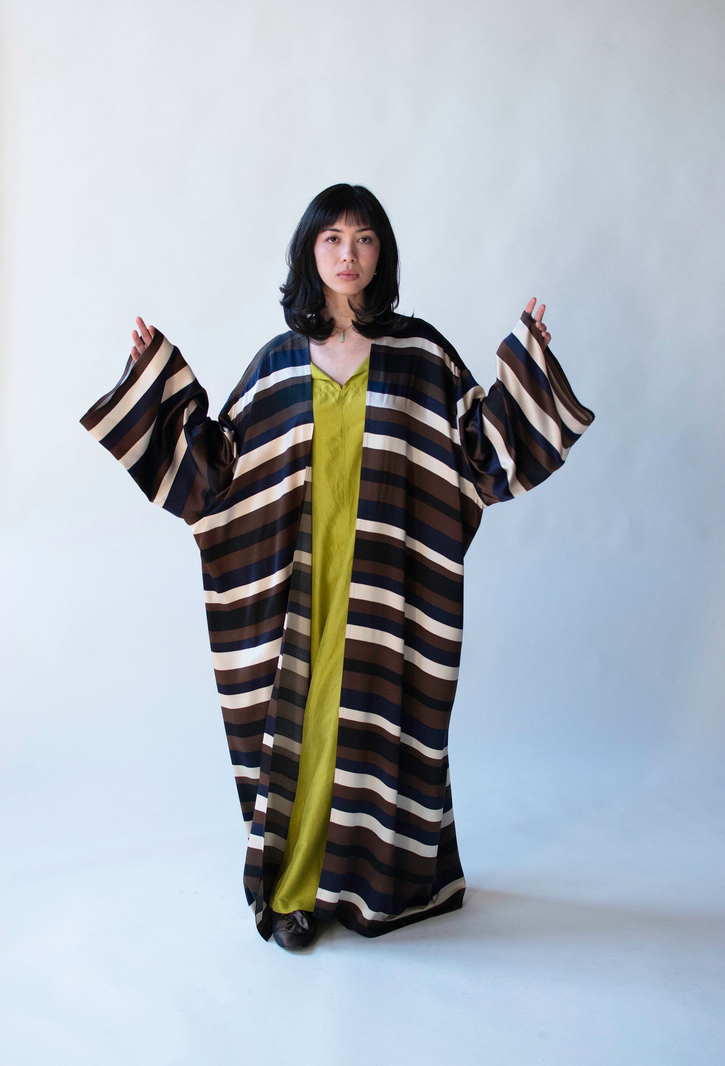 Striped Silk Duster | Isaac Mizrahi