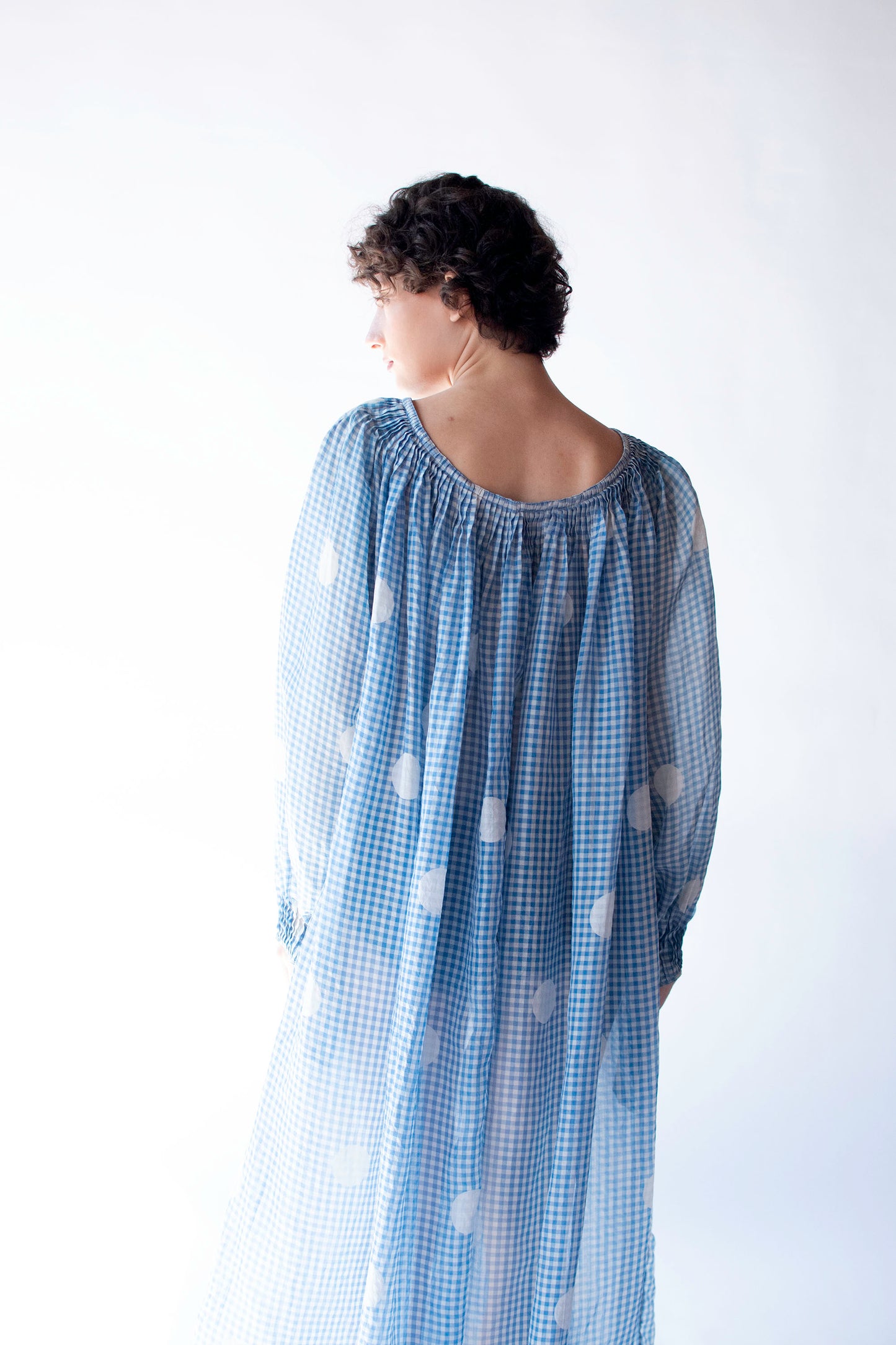 Organza Gingham Polka Dot Dress | Geoffrey Beene