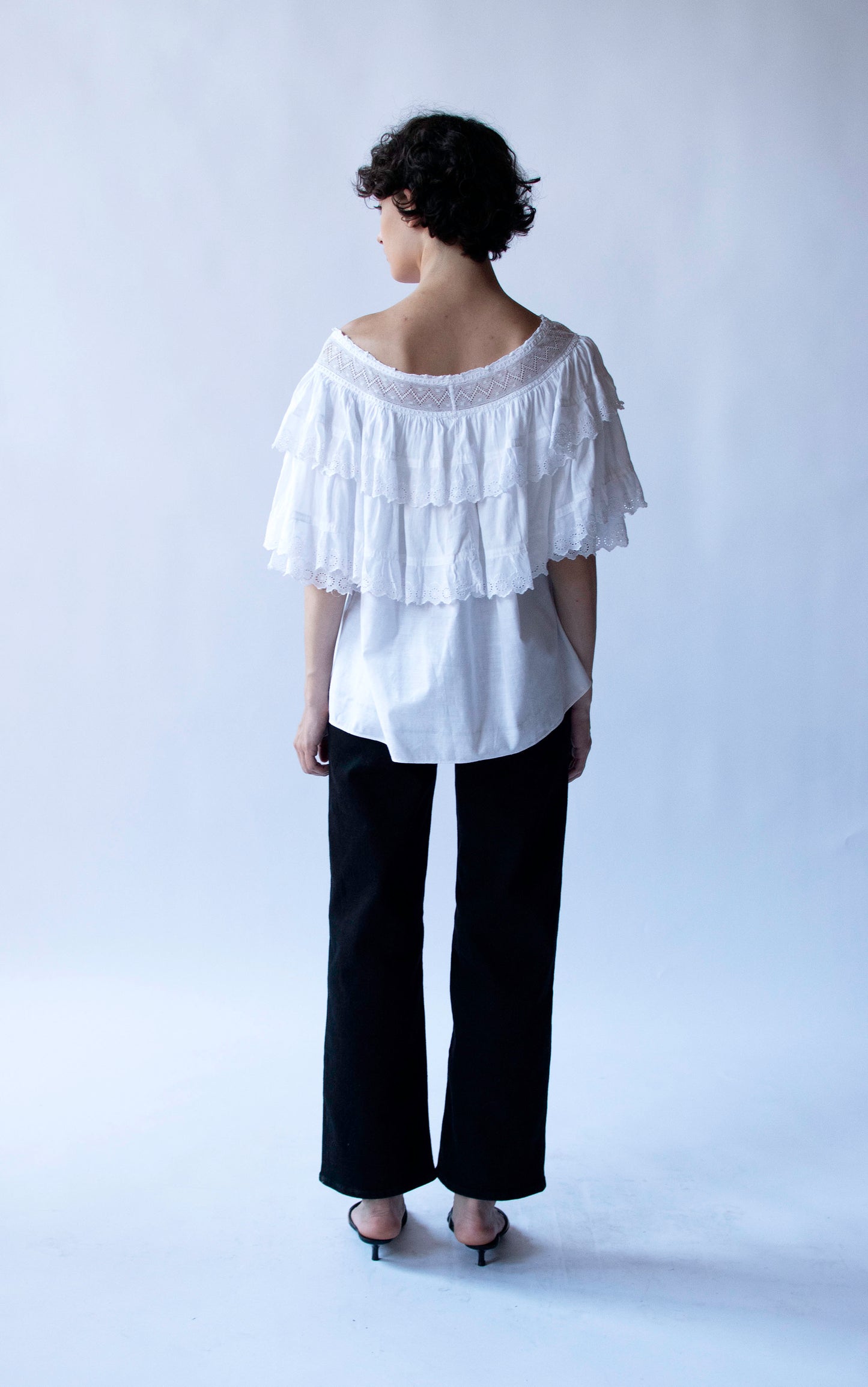 Ruffled White Shirt