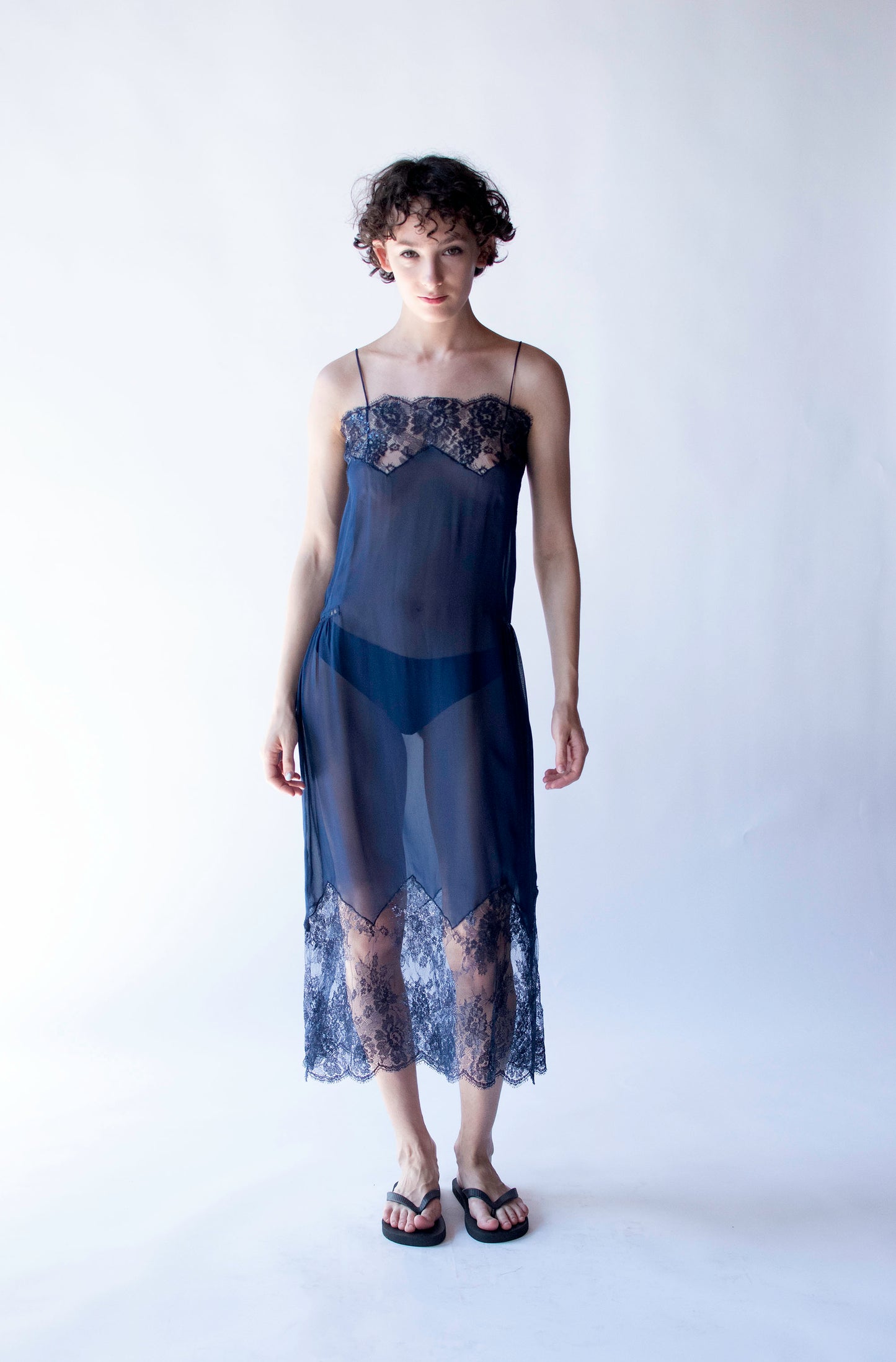 Navy Slip Dress | Anna Molinari