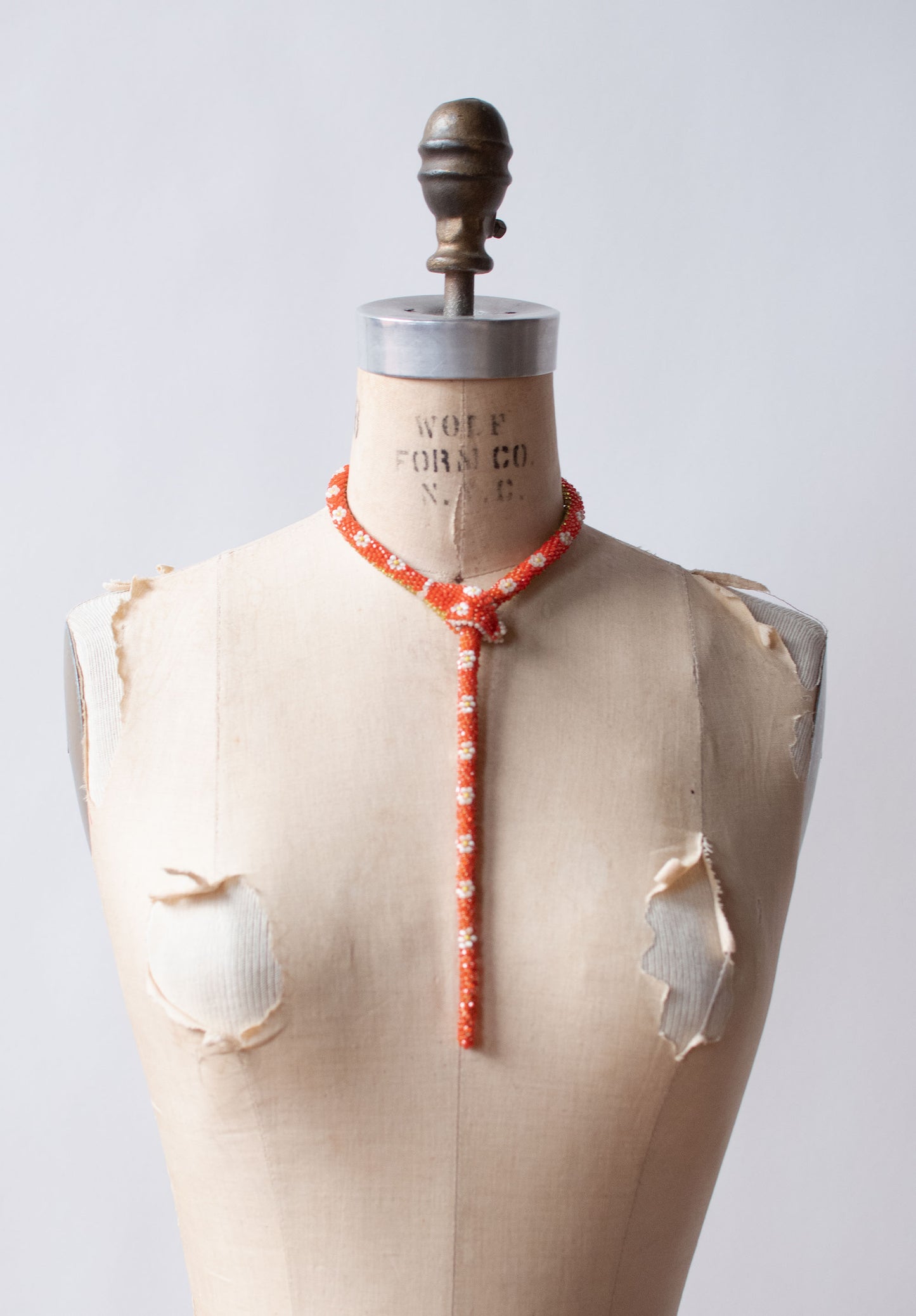Bead Crochet Snake | Orange Flower