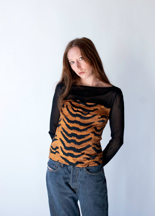Tiger Print Top | Vivienne Tam
