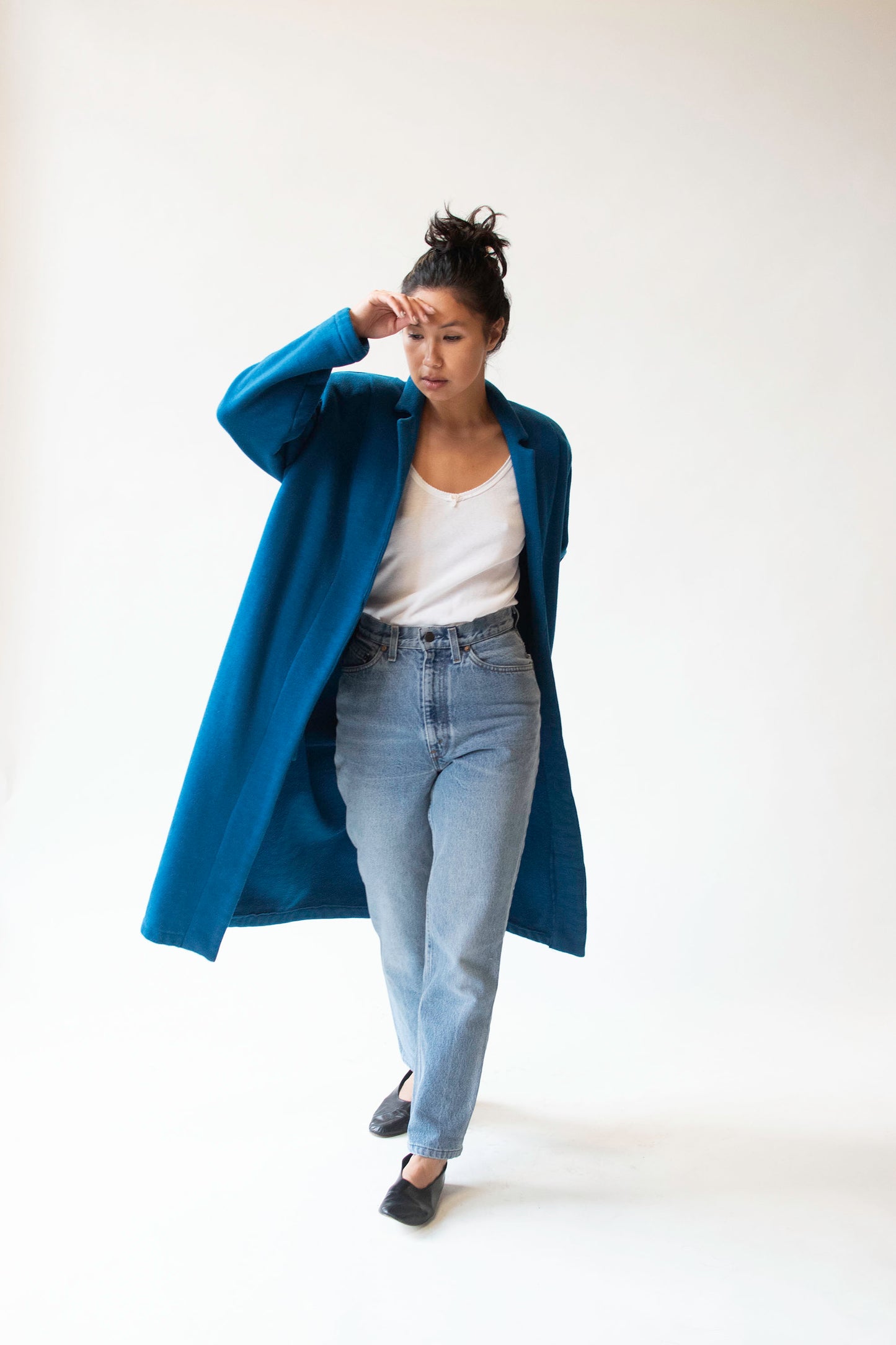 1980s Blue Sweatshirt Coat | Norma Kamali