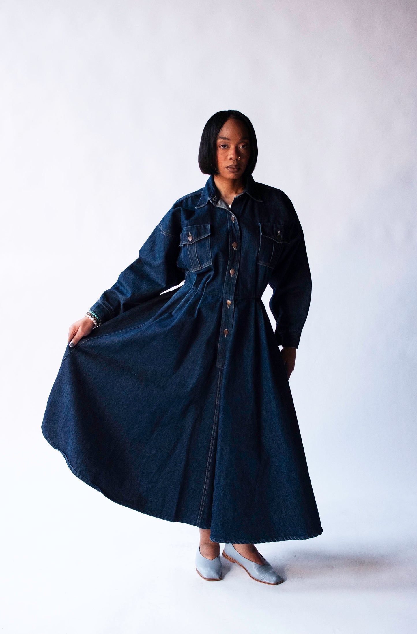 Indigo Dress| Norma Kamali